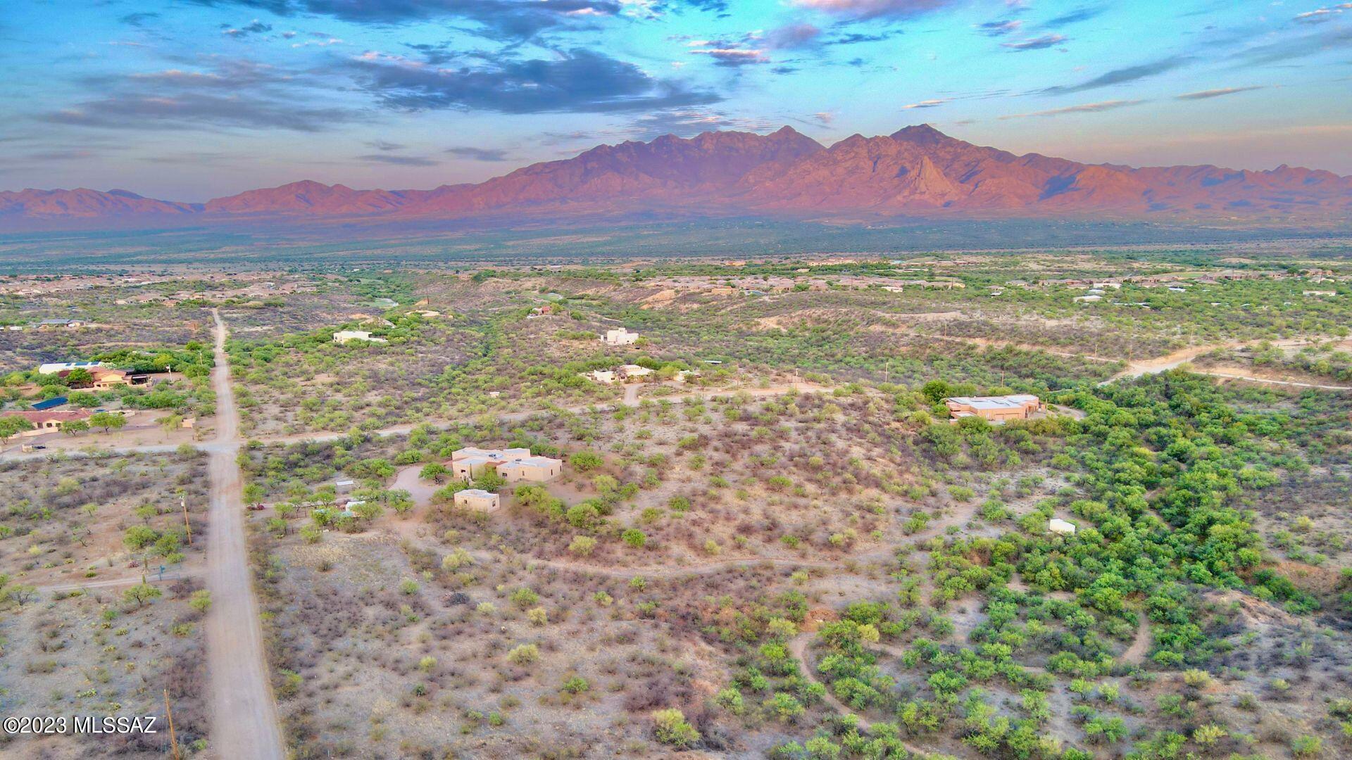 This beautiful 9.5-acre residential/agricultural lot is settled in the quiet and peaceful town of Green Valley, Arizona. It's perfect for settling down or for retirement but is also clean and scenic and because of its location in the Southwest, there are sweeping views of desert landscapes outside the city. Experience breathtaking, crystal-clear views of Mt. Wrightson and Kitt Peak from your backyard!

This lot has dirt road access. RV's, camping, and mobile homes are allowed. Temporary placement of a manufactured home, recreational vehicle or travel trailer without a utility hook-up shall not exceed for fewer than one hundred eighty consecutive days. A well and septic will need to be installed. Electricity is provided by Trico Electric Cooperative.