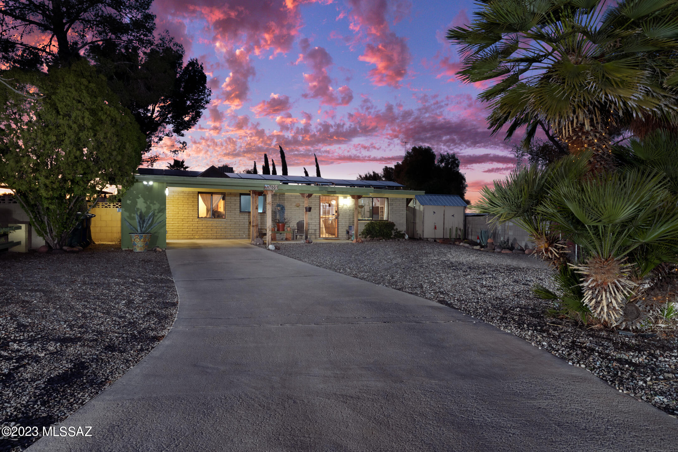 Welcome to your dream home with a pool in the heart of Tucson! This beautiful 3-bedroom, 2-bathroom property is nestled in a quiet neighborhood. This single-story gem boasts lovely natural wood accents with Southwest charm.

As you step through the front door, you'll be greeted by a warm and inviting living room with tile flooring. The adjacent dining area is perfect for entertaining, with easy access to the kitchen and Arizona room. The kitchen has stainless steel appliances, granite countertops, wood cabinets, and a large island that doubles as a breakfast bar.

The primary suite contains a private ensuite bathroom and closet. Other highlights of this stunning property include a laundry room and a backyard that's perfect for relaxing and enjoying the beautiful Arizona weather. Conveniently located near shopping, dining, entertainment, and outdoor activities, this home is the perfect balance of urban convenience and natural beauty. Your next chapter starts here!