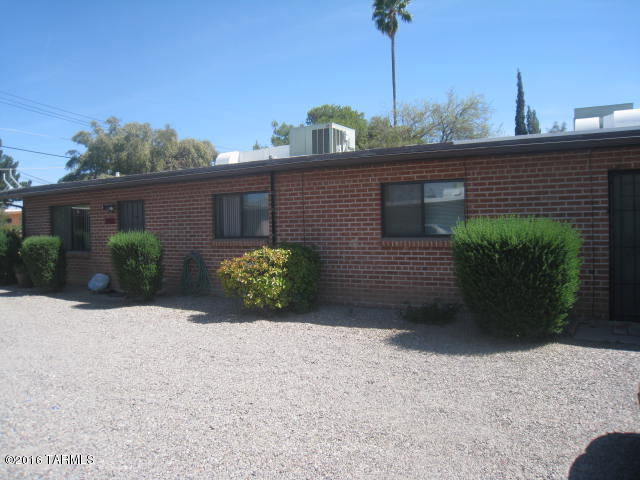 4 units (2 duplexes) located in a convenient location on a quiet cul-de-sac with very little traffic. Units are always rented with long term tenants, very seldom is there a vacancy. Excellant rental history. All units have separate private yard space, refrigerator, range, central AC, gas heat, laundry hookups, and carport. Newer double pane windows in the front of all units. Nice lot, over 1/4 acre. Tenants pay electric and gas, owner pays water. Upgraded electrical, all breakers. Property has mature trees and landscaping which is cared for by a landscaper.