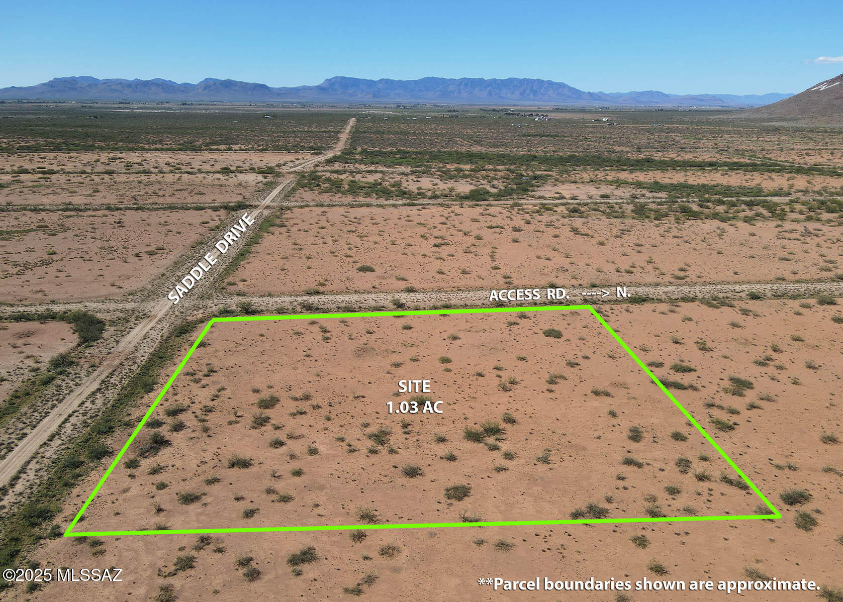 Corner lot in Bell Ranch, just over one acre on Saddle Dr. A peaceful, scenic setting only minutes from Willcox and I-10 yet offering the quiet seclusion of open desert. Ideal for an off-grid build, weekend retreat, or long-term investment. Enjoy sweeping 360° views of the Dos Cabezas, Chiricahua, Pinaleño, and Remington mountain ranges, with the landmark ''W'' on Wisin Mountain nearby. Zoned SR-43 in Cochise County. Drill your own well or haul water. Power is roughly a mile away at Circle I Rd., making solar the most practical option. Your opportunity to own beautiful southeastern Arizona land starts here!