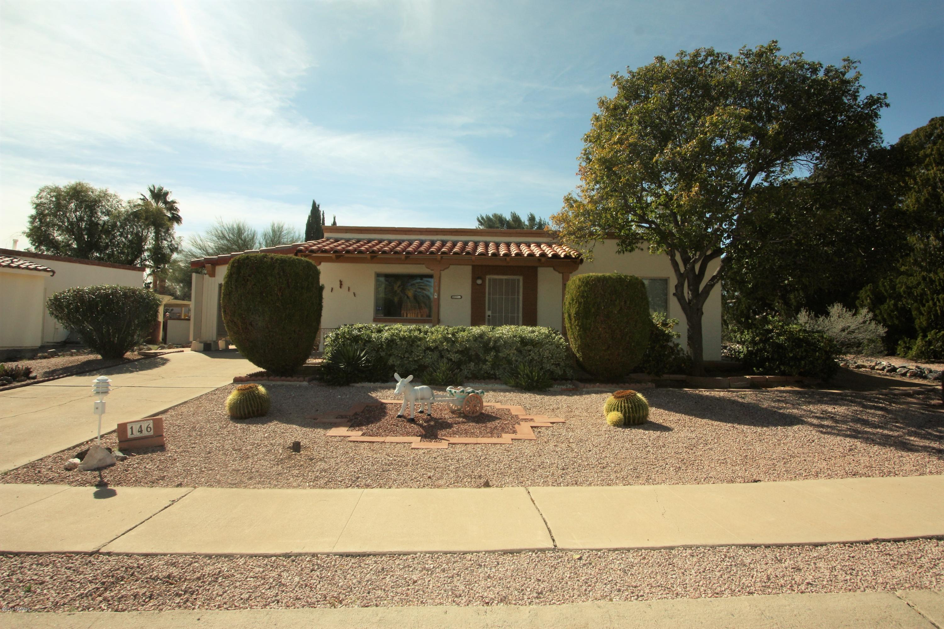 This Beautiful 3 Bed home located in the GVR area.  Has been very well maintained and is move in ready. Starting with the great curb appeal. It has a partially enclosed Carport with a very large storage.workshop area that holds the Washer and Dryer hook up, as well. Inside is a great floor plan plus a 150 sq. ft. Bonuse AZ room.  And out back has a private patio and private wall around around. With space between lots for lots of privacy.  Truly a must see!!!