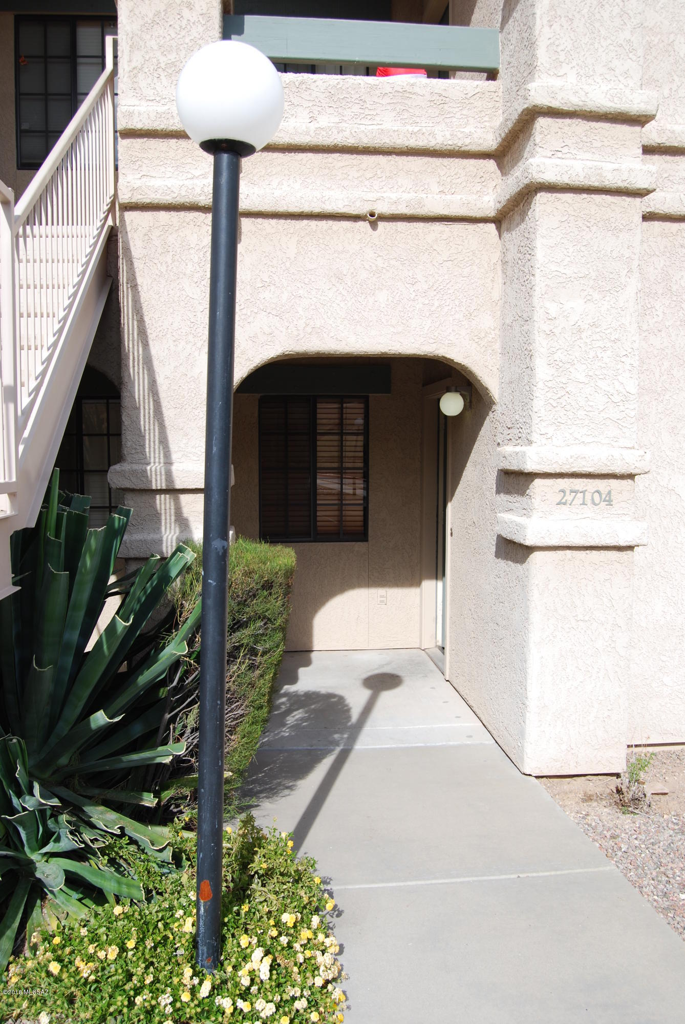 Enjoy living in this cozy ground floor condominium of Moon Rise Village located in the prestigious StarrPass resort community in southwest Tucson, Arizona. Situated at the end of the building and near open desert, you'll also be close to Pima College west campus, downtown Tucson, I-10, Arizona Sonora Desert Museum, Old Tucson theme park, and world class golf courses. This unit is equipped with stainless steel appliances and granite counter-tops. Also boasts a fireplace in the living room and brand new carpet through-out. Residents have access to the community pool, spa, tennis courts, and fitness facility!  HOA fees 
include water, sewer, trash.  See HOA Addendum for fees. Capital improvement fee $400 at COE.