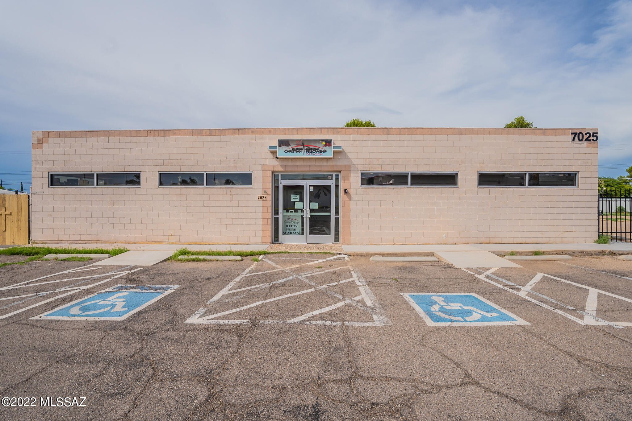 Church For Sale with large sanctuary, multiple classrooms, ADA restrooms, Commercial Kitchen and large lot for parking. Includes Parcel 134-25-1990 & 134-25-1980
