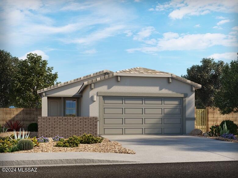 Brand new, energy-efficient home available by Jan 2025! Watch the desert come to life from the covered patio just off the great room. The open-concept living area makes entertaining guests a breeze. Retreat to the primary bedroom suite tucked away in the back of the home to relax and unwind. Visit Chaparral at Rancho Marana in Marana, AZ. This community offers four single and two-story floorplans to choose from and offers an array of amenities including parks, playgrounds, walking and biking trails, picnic areas, and activities for the whole family. We also build each home with innovative, energy-efficient features that cut down on utility bills so you can afford to do more living.*  Each of our homes is built with innovative, energy-efficient features designed to help you enjoy.
