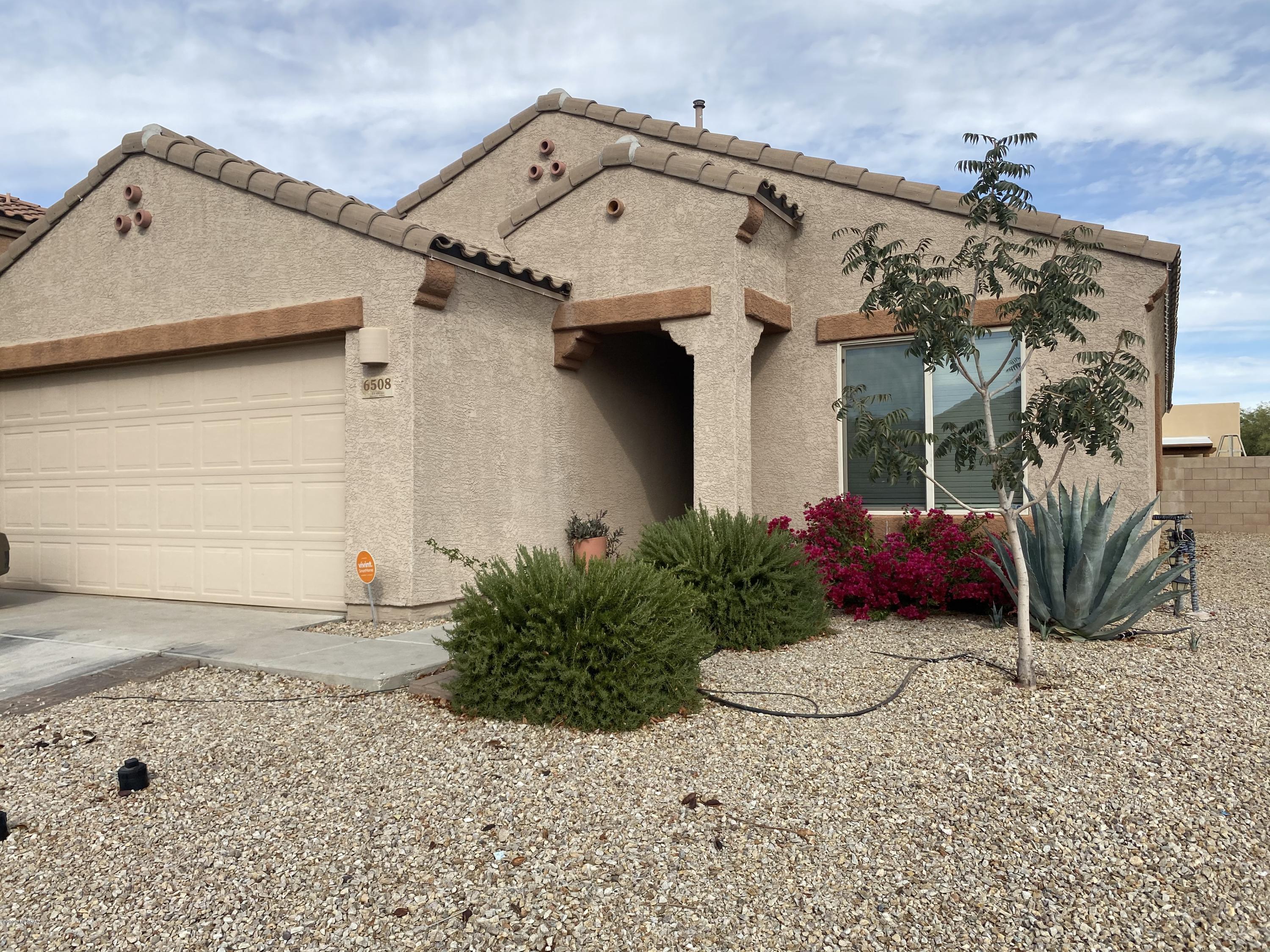 3/2  with a den (currently used as a 4th bedroom). Very well maintained, open Kitchen with island, and engineered wooden floors. Dining room overlooks the living room. Ceiling fans, Saltillo Tile in all other areas except carpet in the bedrooms, great use of the back yard for entertaining. Corner lot on a cul-de-sac adds privacy. This home is still under the builder 10 year warranty that will convey with the property. All Appliances including washer and dryer will stay with accepted offer Alarm system not included. Great community with parks, walking/jogging paths and easy access to town. Thanks for showing our listing!