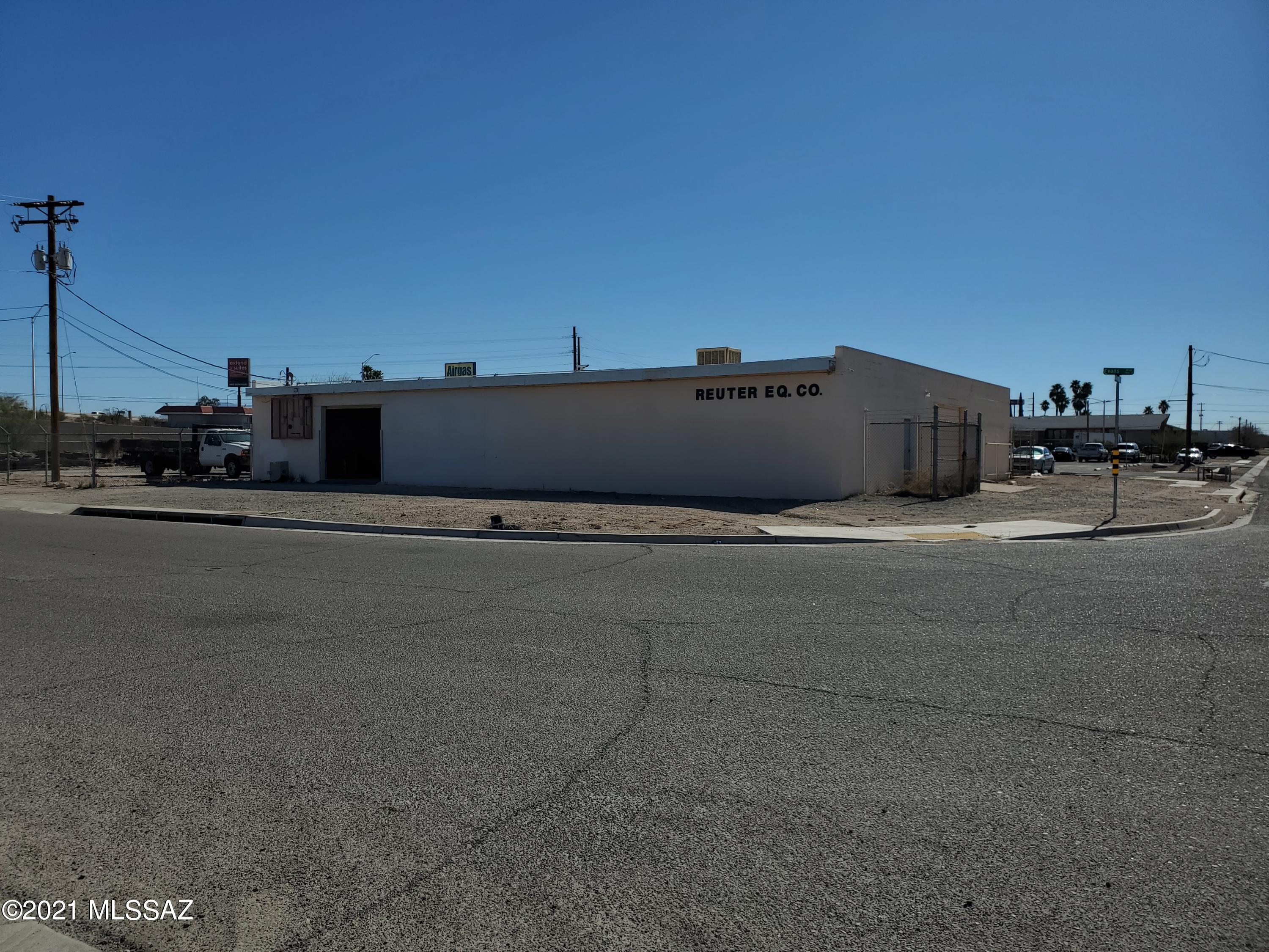 Opportunity knocking with this one. 

A 4,960 sq ft concrete Block Industrial warehouse / distribution build on an extra large 101.6'  X 235' lot.

45' X 24' +/- Showroom / Office

2 large roll up doors.

Double glass main entrance with rolling security shutter

1 restroom, and a second restroom to complete.

Active alarm system.

3 Phase Power.

Secure chain link fence enclosing the 100' X 120' +/- Yard.

Short and easy access to Interstate 10.

Situated in an established industrial section of Tucson AZ

Cooling is evaporative.

The building is being sold ''As Inspected'' by the buyer.

All offers will be considered.