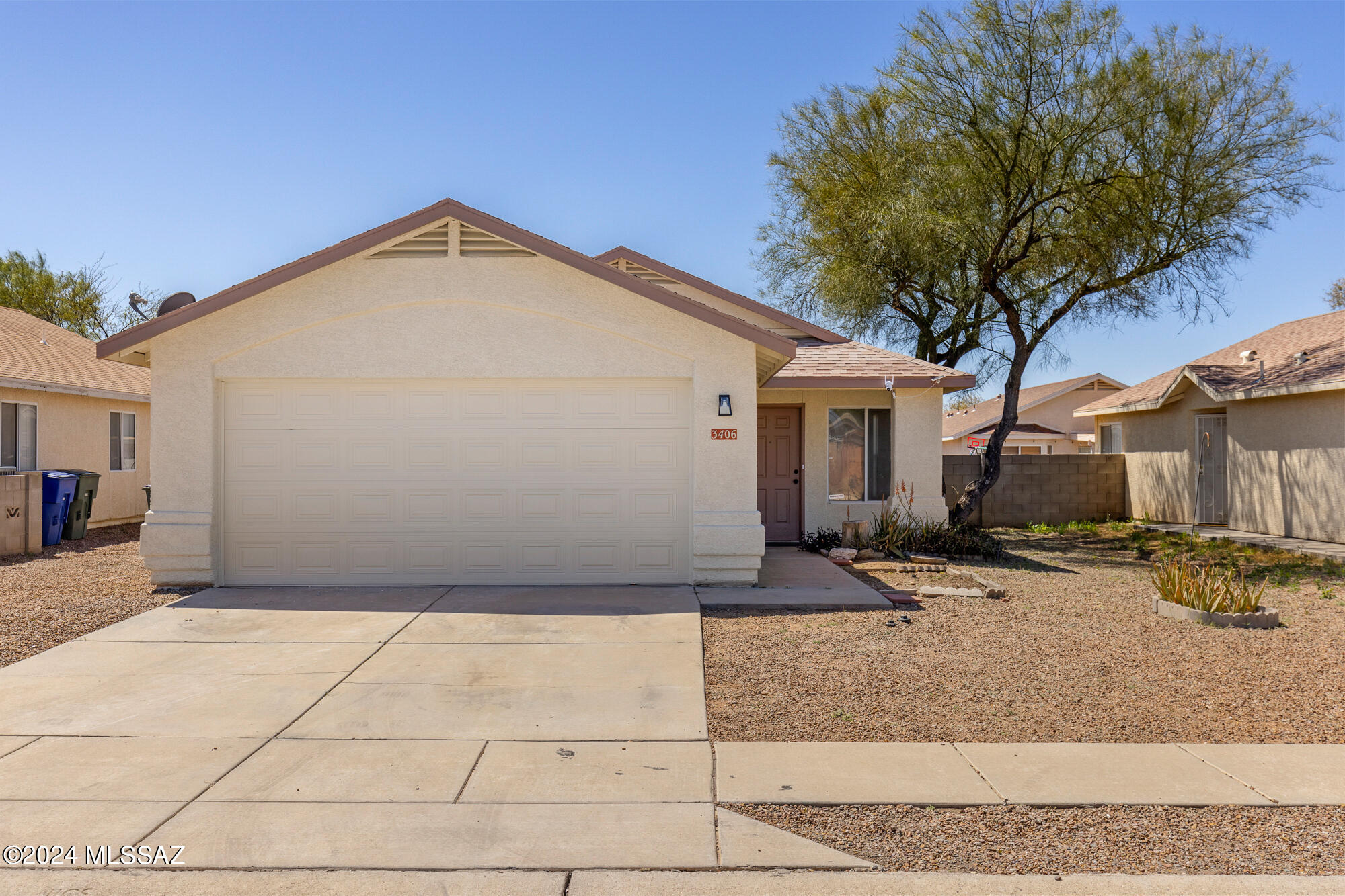 NOW FHA ELIGIBLE! Welcome home to this newly and tastefully renovated 3 bed, 2 bath east side home near Davis Monthan AFB. The new vinyl plank flooring, new bedroom carpet and fresh paint gives the home a light and open feel. The kitchen has all new quartz countertops, stainless steel appliances and cabinetry. The primary bedroom has his and hers closets!  The remodeled bathrooms are designed with beautiful, modern touches. The backyard is a blank canvas, ready for all of your outdoor ideas. There is also a BRAND NEW A/C unit installed, just in time for the Tucson summer! Don't hesitate, reach out today! Agent/Owner