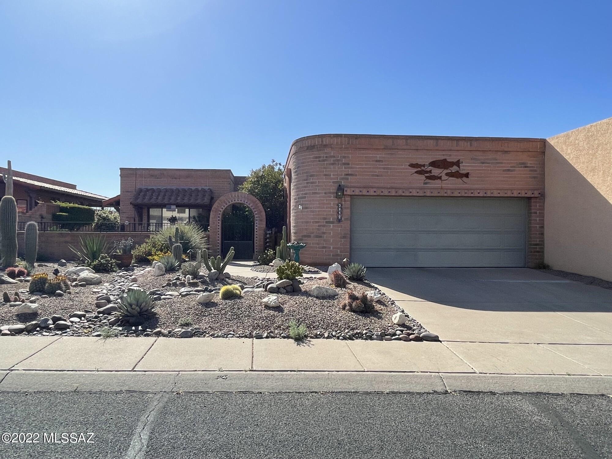 Welcome Home! This 2bed/2bath + den located in serene Canoa Seca Estates 55+ community in Green Valley is just what you've been looking for!  Available furnished or unfurnished! Open, airy great room has wonderful natural lighting! Galley kitchen with granite counters and plenty of cabinet and counter space flows seamlessly into spacious den. Large primary bedroom has bathroom with dual vanities and walk-in shower and HUGE walk-in closet connected to laundry room for extra convenience. 2ND bedroom includes Murphy bed and dual closets.  Stunning backyard oasis with wrap around covered patio to sit and enjoy the beautiful Arizona sunsets.  Landscaping Included.  Washer/Dryer Included. Will need additional time to remove furnishings if required. GVR Available, tenant pays for membership card