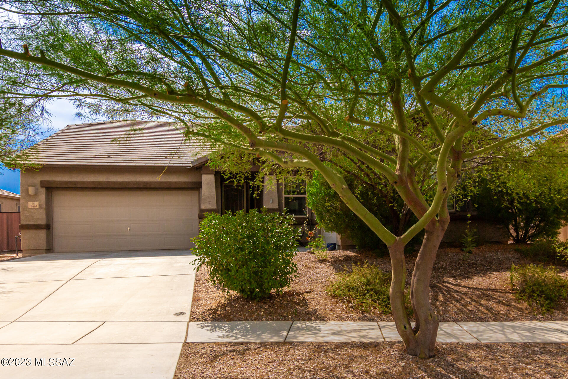 Make yourself at home in this lovely single-level residence in Sycamore Canyon! The bright and spacious open floor plan showcases neutral tile flooring, soothing palette throughout, and sliding glass doors leading to the serene back patio. The impeccable kitchen offers ample storage, speckled granite counters, a pantry, stainless steel appliances, recessed/pendant lighting, and a center island complete with a breakfast bar. Main bedroom boasts a private bathroom and a generously-sized walk-in closet. The fabulous backyard features a charming ramada and a sparkling blue pool promising endless hours of fun and relaxation! Don't let this home pass you by!

A/C coil replaced in 2023.