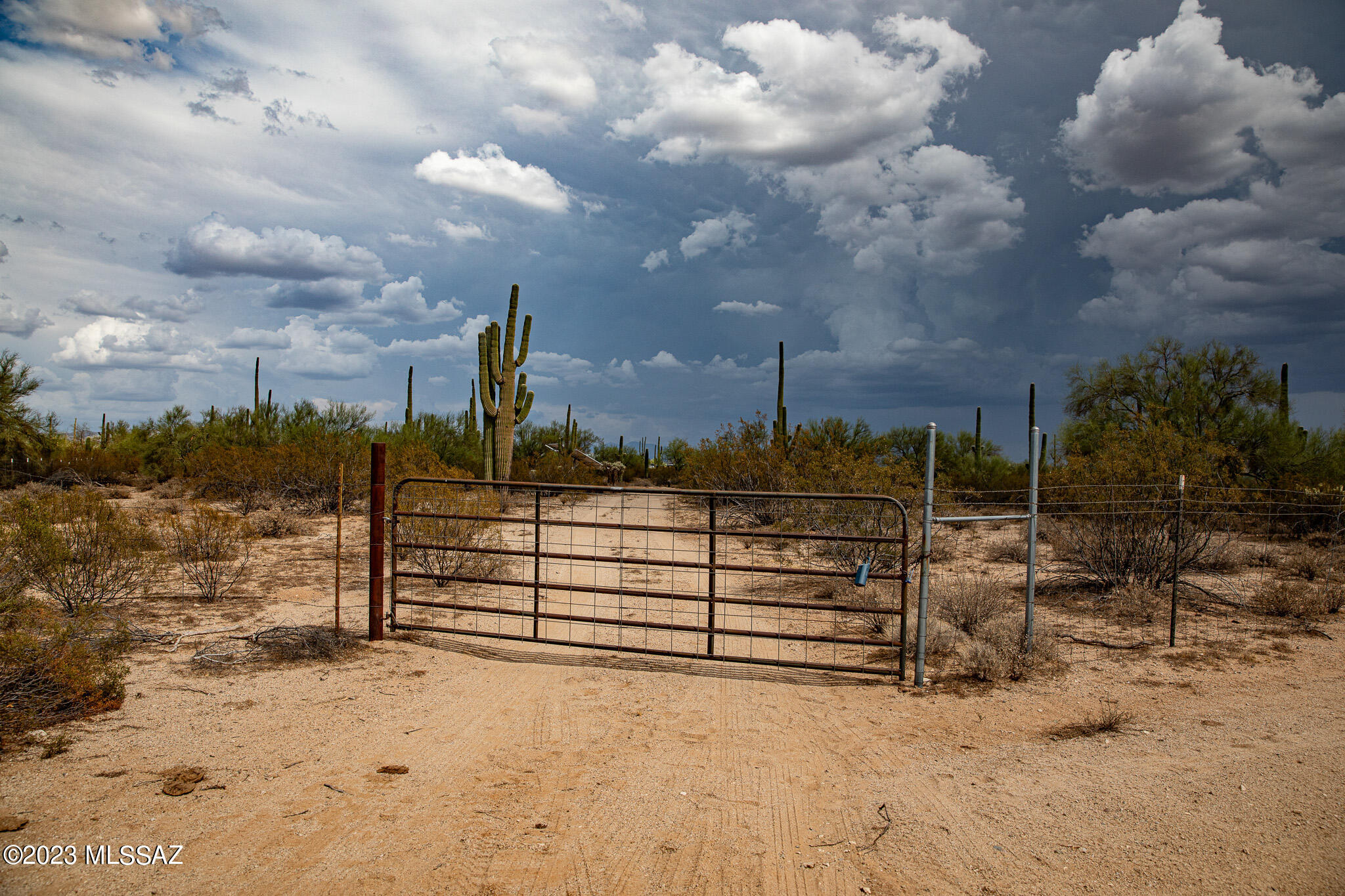 Easily accessible 10 acre parcel located on the corner of Jacinto and Wild Hardt. A Short drive on a dirt road brings you to a fully fenced 10 acre parcel with a shared well, full sized arena and mountain views!  Well is shared between 4 shares, 2 shares for this parcel and 2 for the neighboring parcel to the east. easy access to I-10 and Marana town center offers the best of both worlds, privacy and rural living with the ability to easily ''go into town'' for whatever you may need. Peace and privacy provided by state and federal land bordering two sides of the property.