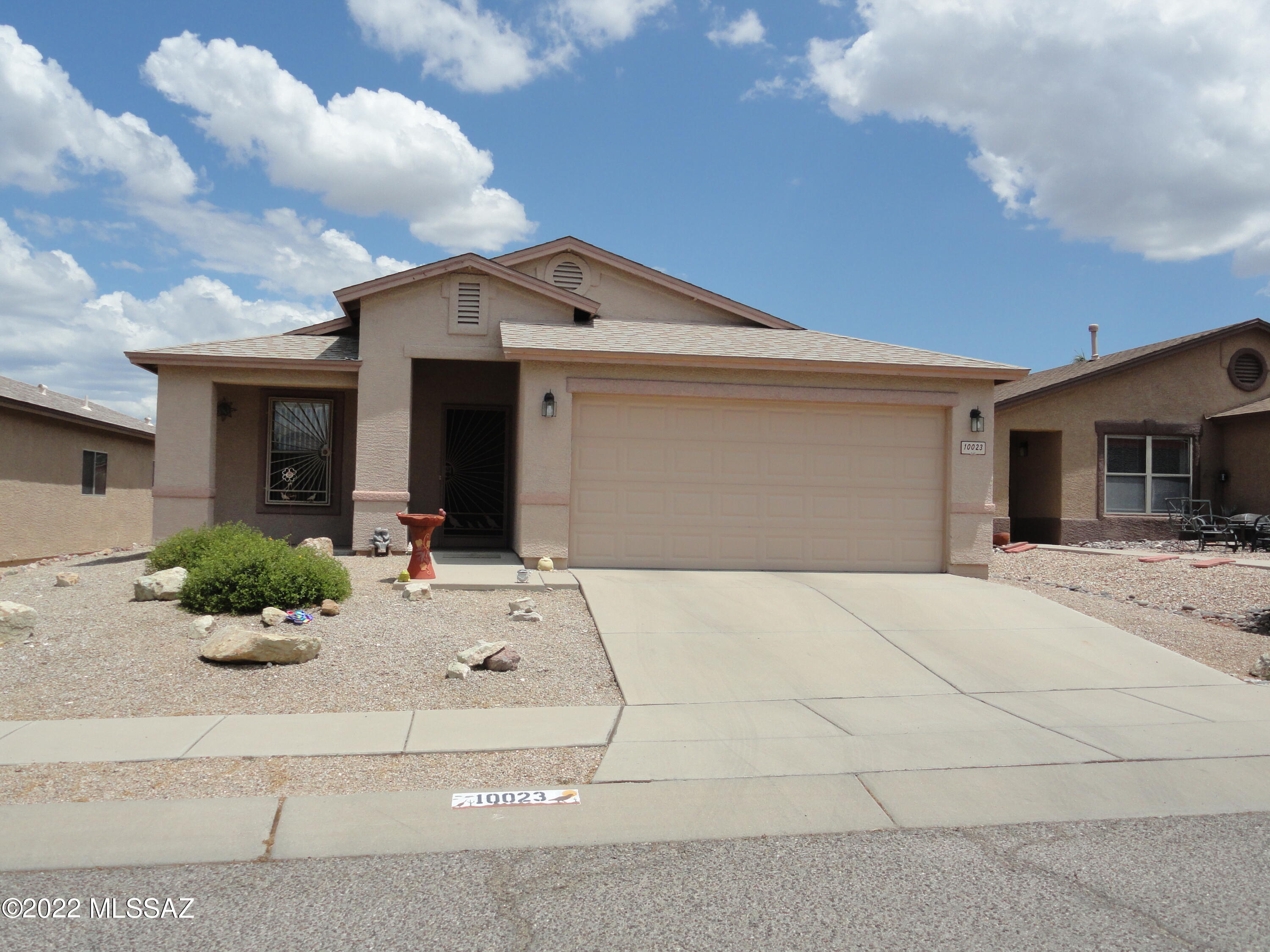 You don't want to miss this one! Pride of ownership shows in this immaculate home. North/south orientation. Sit on your back patio and enjoy the MOUNTAIN views and added privacy with greenbelt behind home. 2 fruit trees in backyard (lemon/orange). Covered patio in back yard with extended brick pavers. MOVE RIGHT IN! Washer/Dryer/Refrigerator included.  Bright/open great room concept. HUGE master bedroom with walk-in closet. Dual sinks in master bath. Tons of storage in this well thought out floorplan with 3 storage closets in hallways. Nice sized pantry in kitchen. Water heater replaced in 2021. Roof replaced in 2017. Heating/cooling replaced in 2018. NEW exterior paint.  Close to shopping, dining, Old Spanish Trail walk/bike path and New NW Medical facility. Community park area just down the street with picnic tables, horseshoes and BBQ grill.