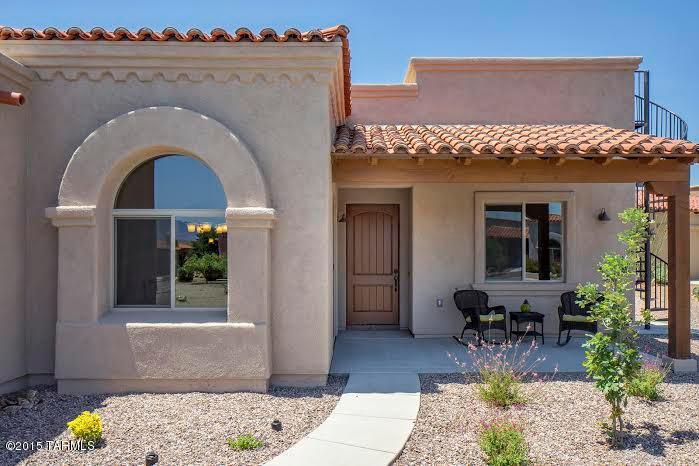 Recently completed, this Bautista model features a split floor plan for privacy and a large den separate from the great room and entertaining areas of the home. There is a laundry room off of the kitchen with access to the 3 car garage.  Both baths have raised vanities. This property is close to the Tubac Golf Resort, fine dining, shopping in the village of Tubac and easy highway access.Circular staircase to the skydeck for beautiful mountain views!