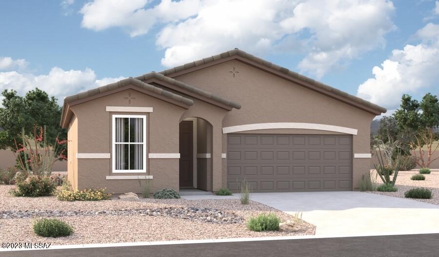 Highlights of the ranch-style Juniper plan include an impressive kitchen with a roomy pantry, an open great room and a relaxing covered patio. In addition to 
two generous bedrooms with a shared bathroom, an elegant owner's suite boasting a spacious walk-in closet and a private bath with double sinks is included. A central laundry, convenient mudroom and 2-car garage complete the plan. This home also boasts an extended covered patio!