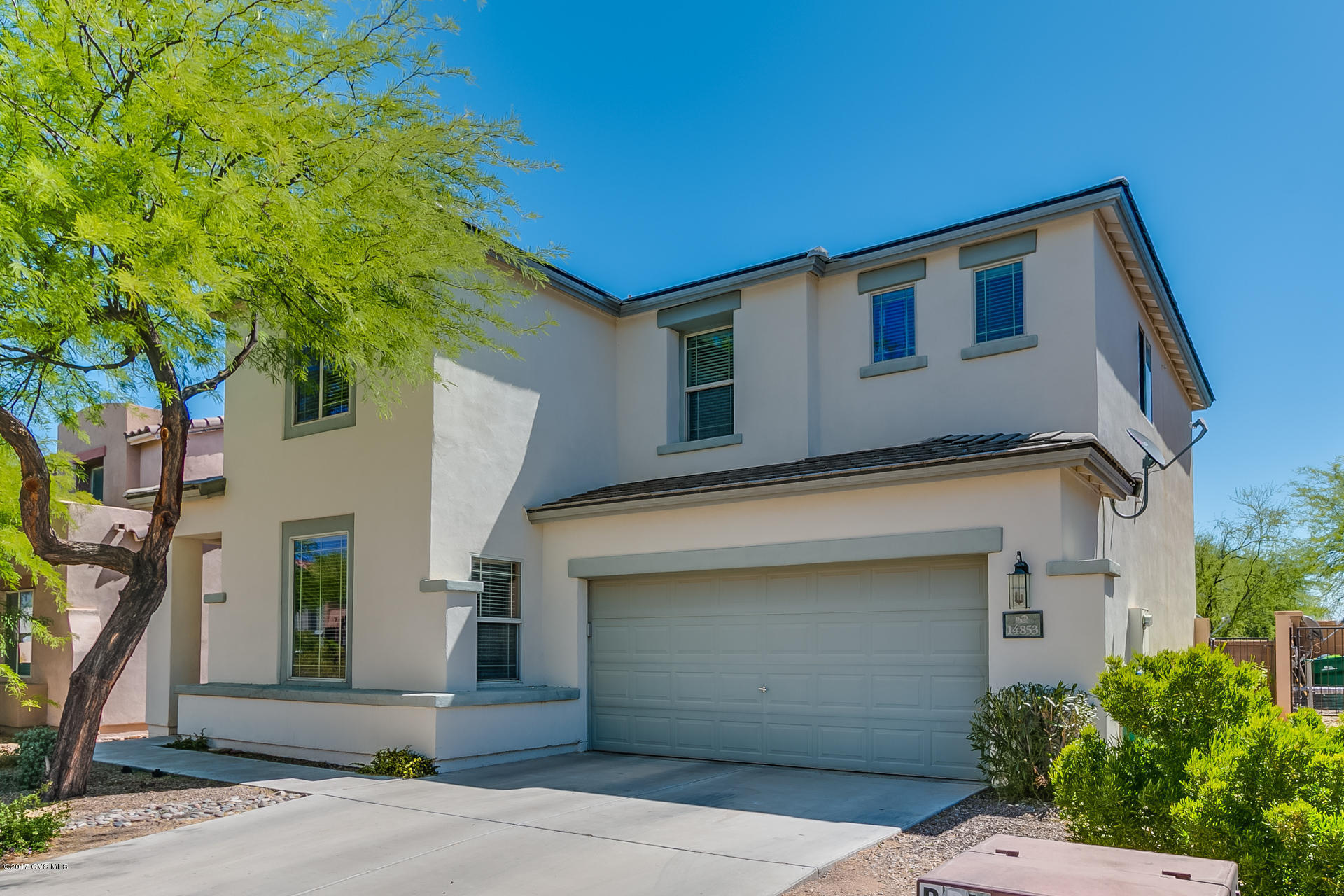 Centrally located in Rancho Sahuarita and close to community recreation center, pools and other amenities!!! Just steps away from neighborhood park. Bonus!!! NO neighbors directly behind. Very well maintained...home boasts ceramic tile in all the wet areas, kitchen breakfast bar, walk in pantry, black appliances, electric flat cooktop range, formal living area, formal dining and open kitchen/great room floor plan, downstairs powder room, GENEROUS sized bedrooms, upstairs laundry, ceiling fans and blinds throughout, newer inside paint, neutral colors, covered patio with expanded brick paver area. Don't miss out on this one!!! Home Sweet Home!!!