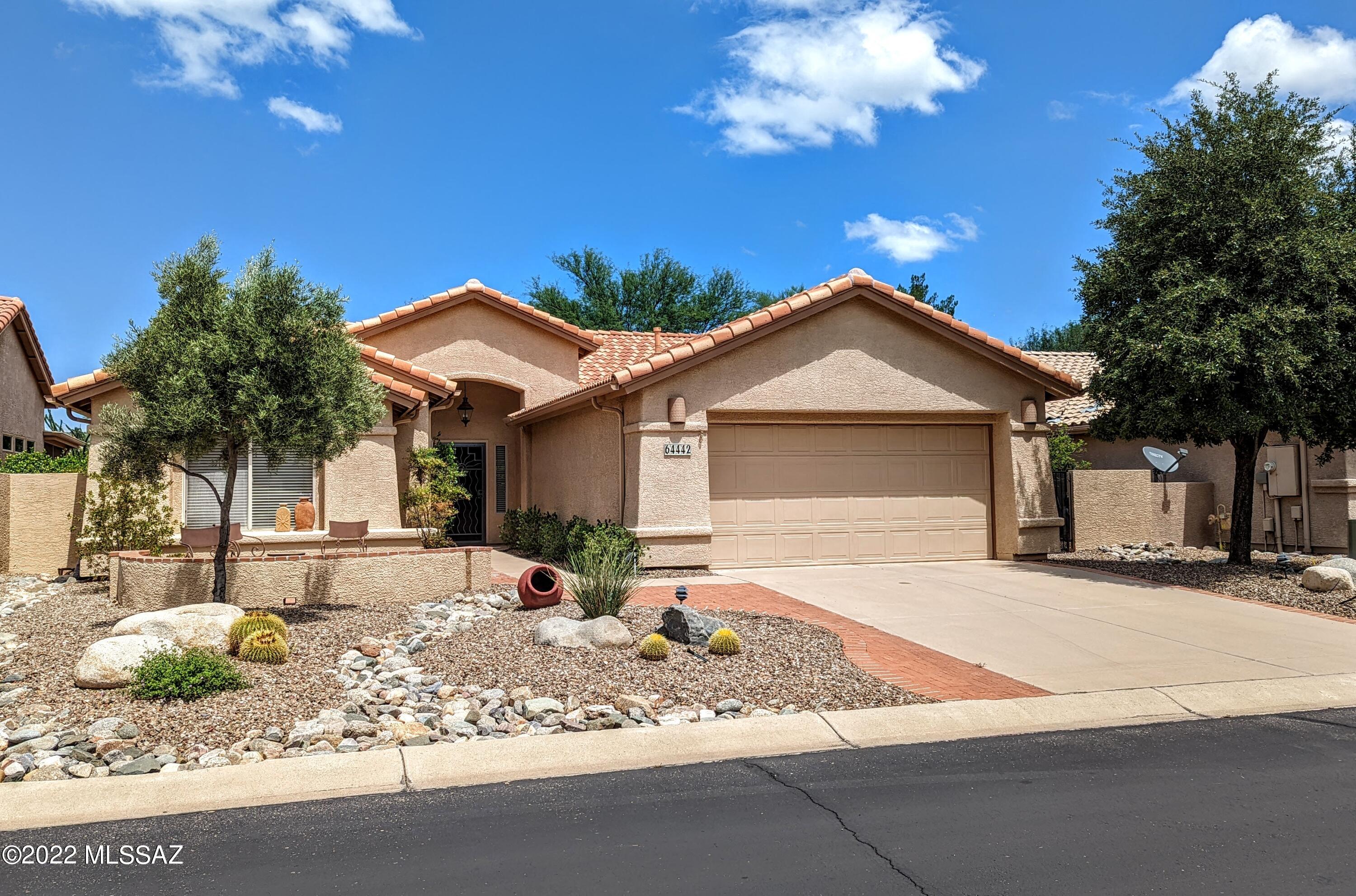 WELL-FURNISHED Chaparal Model Home- Two-bedroom PLUS outstanding OFFICE. Upgraded Kitchen with Stainless appliances, Inside Laundry, Comfortable and CLEAN! This home is located immediately behind the fitness center and clubhouse in HOA#1- just a very short walk up the little hill to all the amenities of SaddleBrooke Country Club! FLEXIBLE LEASES! If you need a great home to park in while you're building new, or just want to experience the SaddleBrooke Lifestyle, don't miss this one! NOT AVAILABLE FOR WINTER SEASON AT THIS TIME.