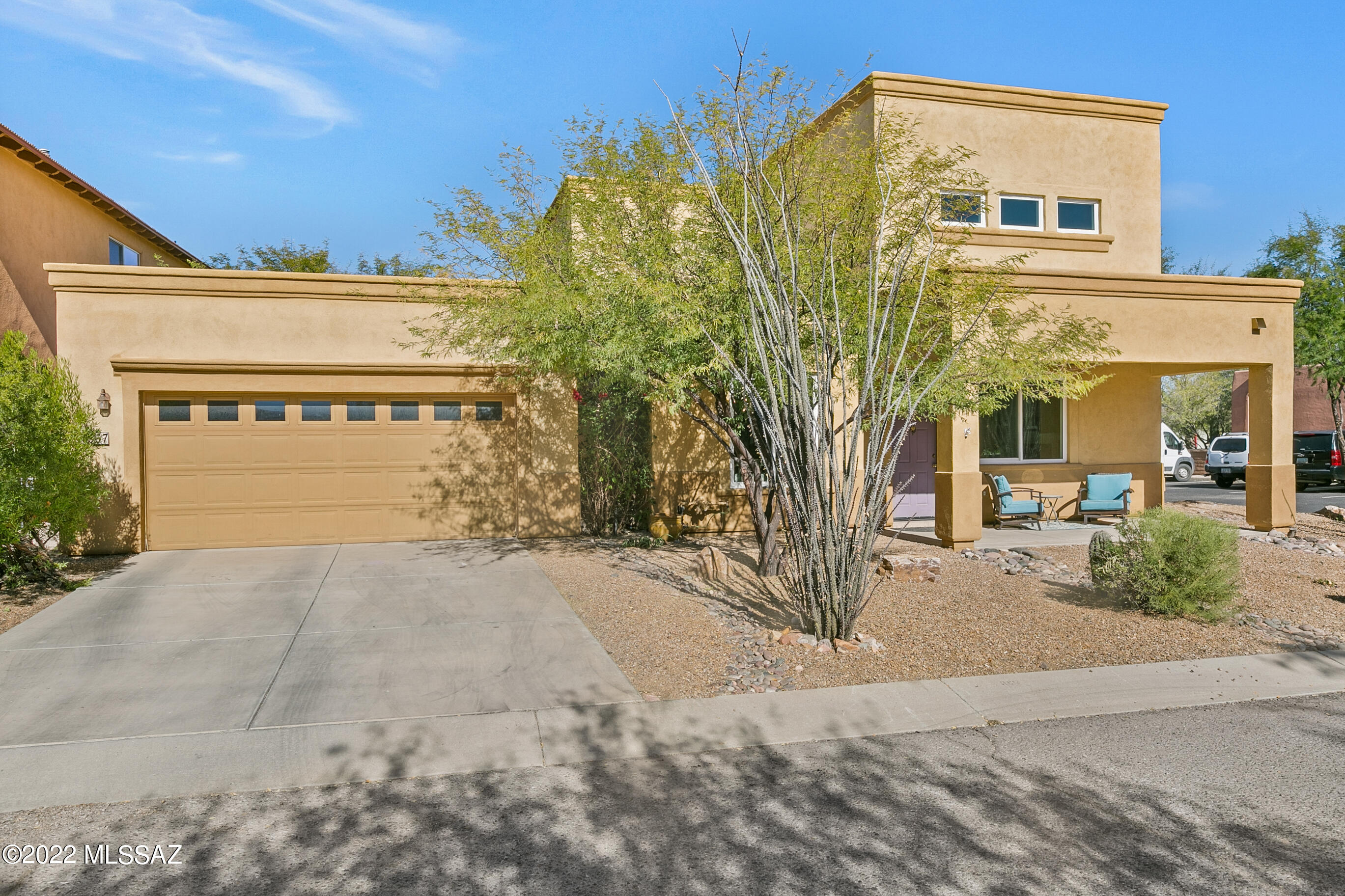 Range Priced-Seller will accept/counter offers b/w $395,000 & $415,000. Welcome to Civano-Tucson's quintessential neighborhood for sustainable living! It's a blend of urban chic & suburban bliss that offers many community amenities. This 4bed/3bath 2199 sq ft, 2-story home features a large Kitchen & Great Room & the Primary Bedroom is downstairs; plus an additional guest Bedroom & Bathroom. Upstairs you will find 2 more Bedrooms, a full Bathroom & a Loft, which can easily be converted to a 5th Bedroom. Next, head out to the lovely backyard for a relaxing soak in the Hot Tub or enjoy an evening meal under the Ramada. Jeldwen windows w/ life time warranty & new AC (2020). All of this PLUS only steps away from one of Civano's amazing parks complete w/ a soccer field, basketball court & pool. Civano is truly a unique and beautiful multi-generational neighborhood in Southern Arizona; it offers a unique blend of urban chic & suburban bliss. The use of sustainable building materials, solar, and community based living help Civano stand out as the exemplary neighborhood in Tucson. There are two community pools, a tennis/pickleball court, basketball court, soccer field, community garden plots, walking and biking trails, and playgrounds, Some houses are zoned for mixed-use (business) and it is in the award-winning Vail School District. The Civano Community Center is in the heart of Civano and offers various businesses, such as a hair salon, architect, music lessons, bakery, acupuncture, chiropractor and dentist office (just to name a few). Sprinkled around Civano, there is also a spa, massage and yoga studio, plant nursery, ballet/dance studio, a bed & breakfast, and an art studio (again, just to name a few!). Come see all it has to offer today!!