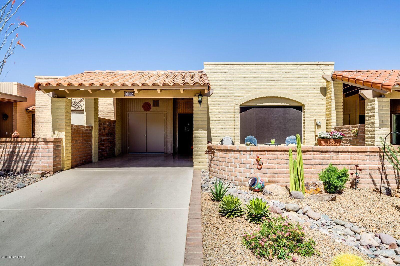 Move in ready 2BR/2BA doll house with very private back yard. Enjoy Mountain Views from your front patio. New carpet, blinds, skylights. HVAC 2 yrs old with a 10 yr transferable warranty. Very bright & clean. Carport & back patio epoxy coated. 2 Storage closets! Social Center w/pools & spa plus Elks Club just around the corner. You will not be disappointed!