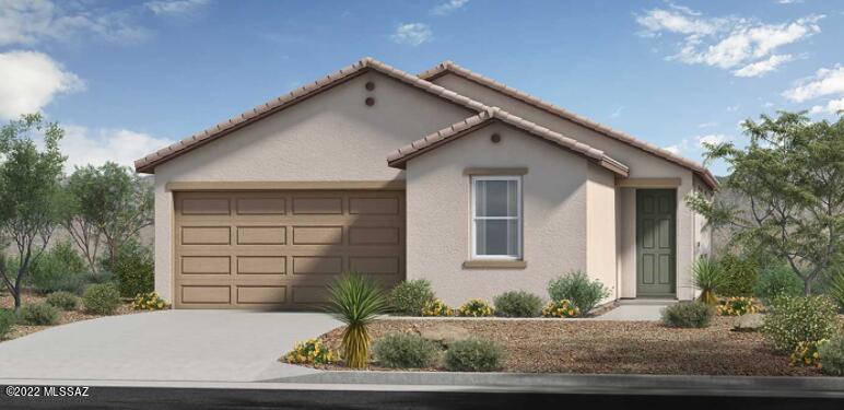 New, Spacious KB Home with 3 BD + Den  / 2 BA floorplan to be completed approximate Oct/Nov 2022. This house sits on a spacious homesite with lots of space for a backyard oasis. Located in a very desirable and convenient NW Tucson area. This house will have 9' ceilings throughout. Upgraded 42'' Maple Cabinets, Granite Countertops in kitchen. SS Appliances including Side by Side Refrigerator. Upgraded18 x 18  Glazed Ceramic Tile in all traffic areas and Upgraded carpet in the bedrooms. Tankless Water Heater. High Efficient Energy Star Certified home. Spacious. Covered patio in backyard.