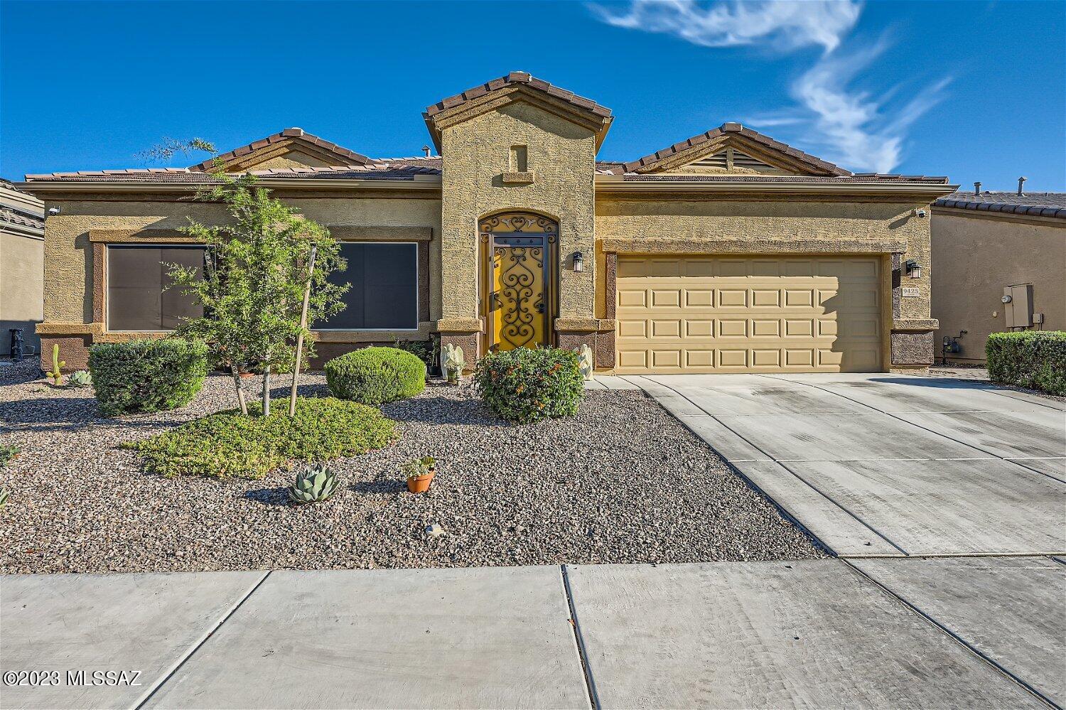 Welcome to this stunning 4 bed, 3 bath gem spanning 2,577 sqft. Step into elegance with new tile flooring that leads you through the spacious open concept living areas. The gourmet kitchen boasts sleek countertops and stainless steel appliances, perfect for culinary enthusiasts. Retreat to the master suite featuring a luxurious en suite bath and marble porcelain flooring. Three additional bedrooms provide ample space for family or guests. Outside, the upgraded backyard awaits with a charming patio, ideal for entertaining or relaxing. With a convenient location in Marana, you'll enjoy easy access to amenities, schools, and parks. Don't miss the opportunity to make this beautifully upgraded property your forever home. Schedule a showing today!