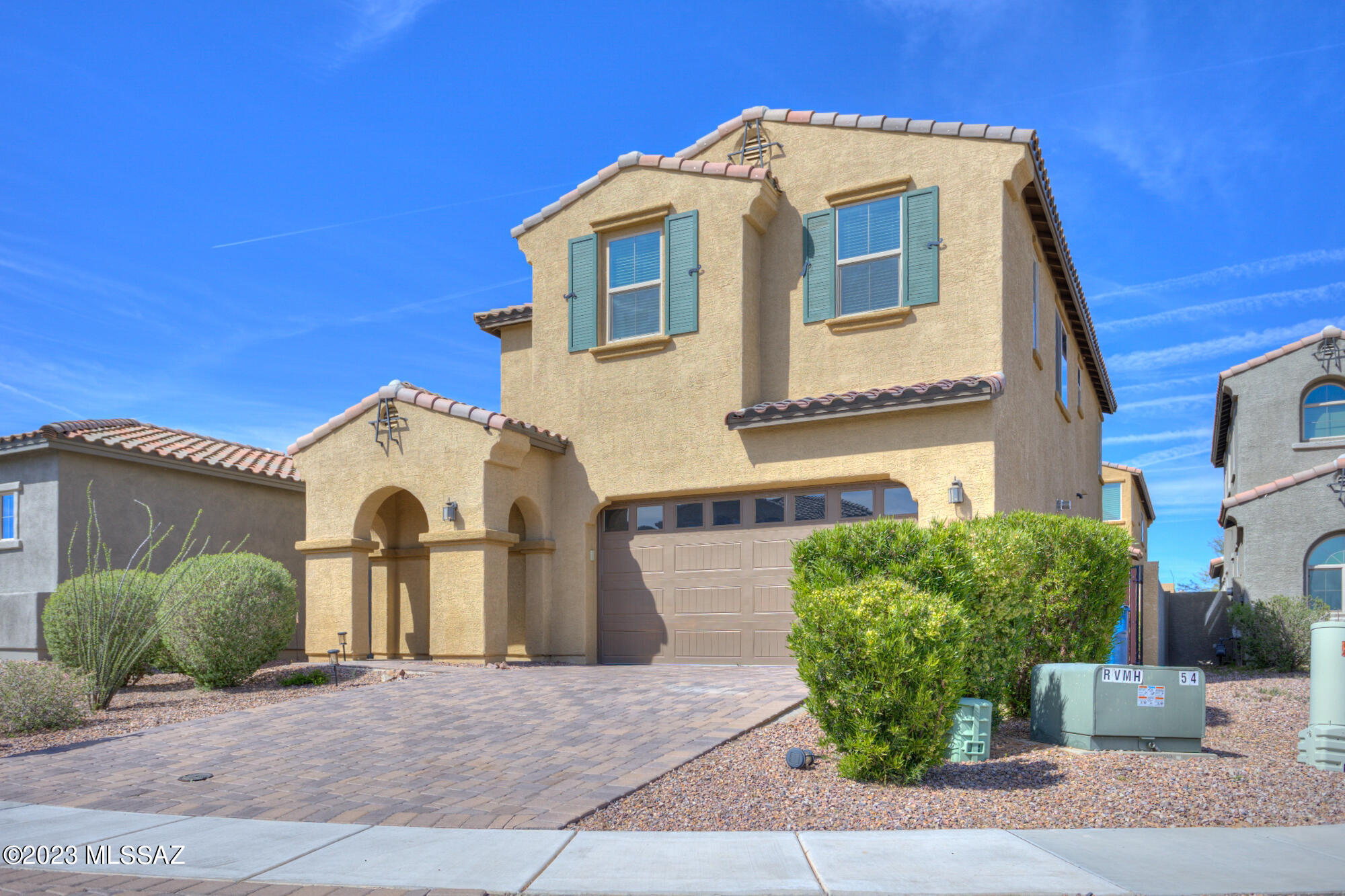 Seller to entertain/counter offers from $550k-$600k. ASSUMABLE VA LOAN AT 2.74% INTEREST RATE. Experience the ultimate in luxury and comfort in this exceptional 2018-built Maracay home, situated in a gated community, providing privacy and security. Designed with the utmost attention to detail and style, this property is a true masterpiece that is sure to exceed your expectations. From the moment you arrive, you'll be captivated by the impressive portico-inspired entry and stunning mountain views that create a sense of serenity and tranquility. As you step inside, you'll be struck by the stylish finishes found throughout. With generous living spaces, a main-level bedroom & bath and a flexible-use loft with gorgeous mountain views, this home is the perfect combination of elegance and practicality. Whether you're a professional chef or a passionate home cook, this kitchen has everything you need to create culinary masterpieces that will delight and amaze your family and friends.
Indulge in a modern spa-like environment in the serene owner's suite, boasting a modern bath with a separate shower, garden tub, double vanities, and a huge walk-in closet. With soothing colors and luxurious finishes, this bedroom provides the perfect sanctuary to unwind and recharge.
Convenience is key in this exceptional property, with a convenient upstairs laundry, two additional bedrooms and a full-bath for added functionality. 
Step outside into the stunning backyard retreat, complete with an extended paver patio, fire-pit and easy-care landscaping. The perfect place to entertain guests or unwind in style, this outdoor space is a true oasis that is sure to impress.
But this property isn't just about the home itself  it's about the lifestyle that comes with it. The amenity-filled community offers residents access to a range of experiences and activities, including a pool, splash park, activity lawns, walking paths, and more. Whether you're looking to stay active or simply relax and socialize, this vibrant community has something for everyone.
Don't miss out on the opportunity to experience the lifestyle you deserve  schedule a viewing today and start living the life you've always dreamed of!
