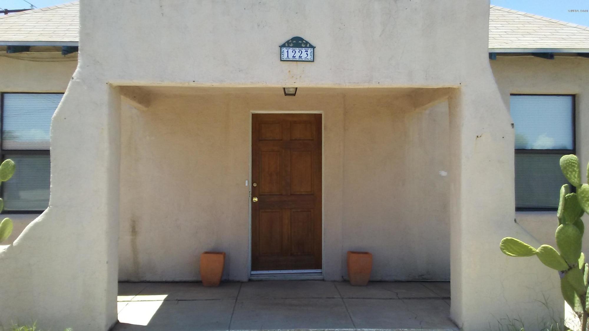 Three Large bedrooms, one remodeled bath.  Large front and back yard.  A lot of storage space.  Air conditioned.