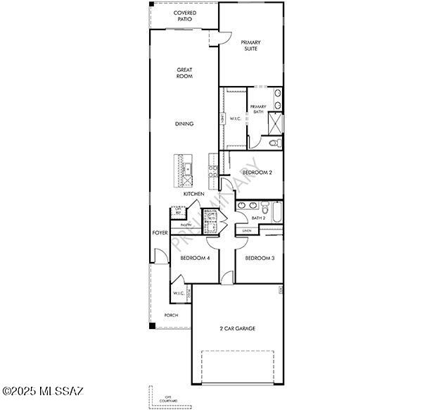 Spacious and thoughtfully designed, this 4-bedroom, 3-bathroom home features an open-concept layout ideal for both everyday living and entertaining. The secluded primary suite offers a relaxing retreat with an oversized walk-in closet, while the kitchen includes a walk-in pantry for added storage and convenience.

Located near Continental Ranch, the community provides quick access to I-10, making commutes to Marana and Northwest Tucson seamless. Outdoor lovers will enjoy close proximity to Saguaro National Park, El Rio Preserve, and Summerstone community park.

This home is move-in ready and comes complete with a washer, dryer, refrigerator, and whole-home blinds—everything you need to settle in comfortably.