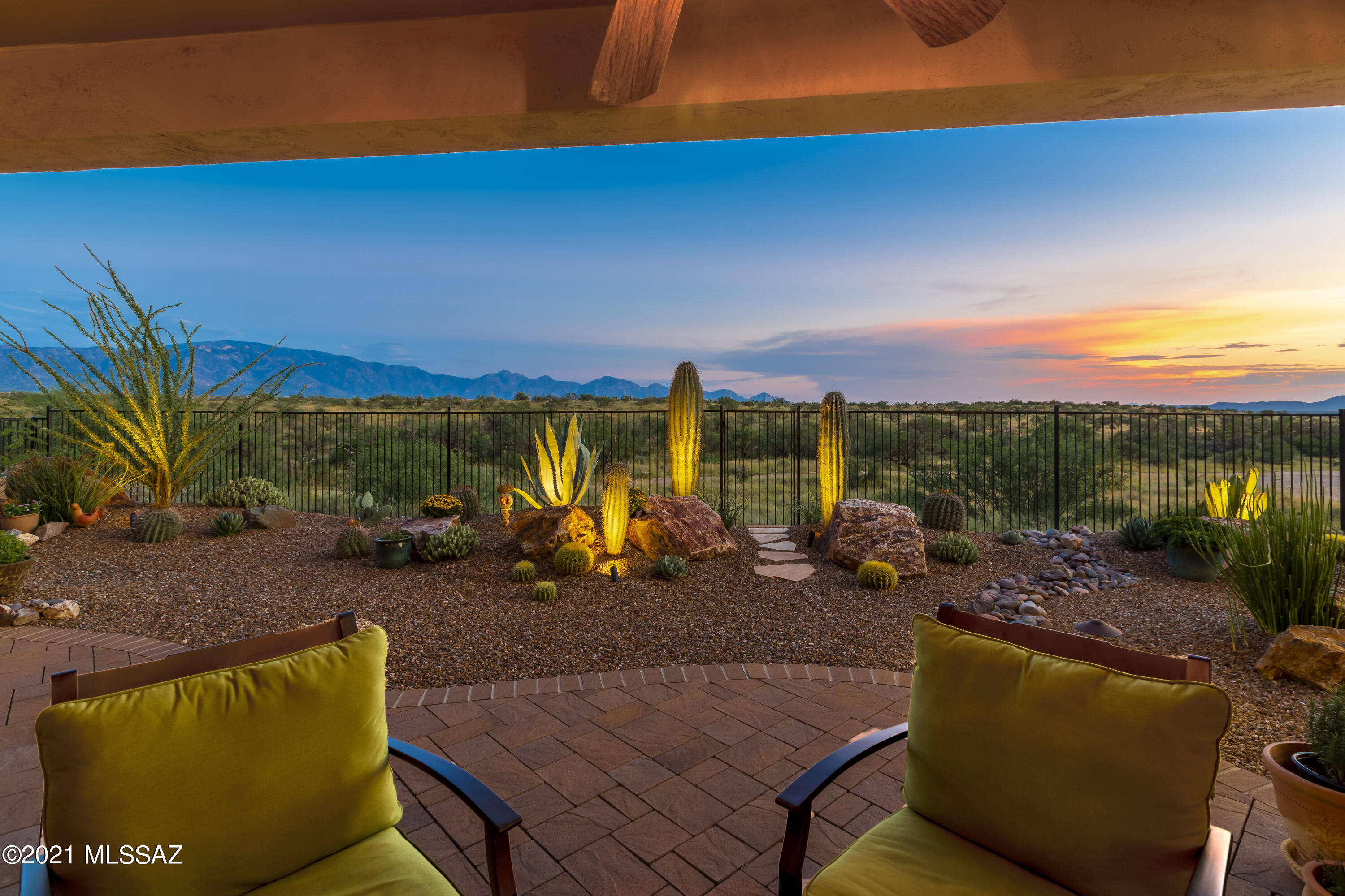 A rare opportunity to purchase a beautifully remodeled Strada with fabulous unobstructed mountain views. Lots like this are gone forever in SBR! Walk in and be awed by the scene
through the enlarged 3-panel picture window in the great room.  Walk out 8'patio door in the dining area to enjoy the easy to maintain specimen quality cactus landscaping in front and back that compliments the desert view. Throughout are valuable upgrades—Wolf gas range and hood, Subzero fridge, granite countertops, plantation shutters and dimmable recessed lighting. The two-person very functional office space features glass double doors and built-in desk/cabinets/file drawers by California Closets. Extra deep garage w/utility sink allows space for two cars and golf cart. 
 Schedule a showing and fall in love!