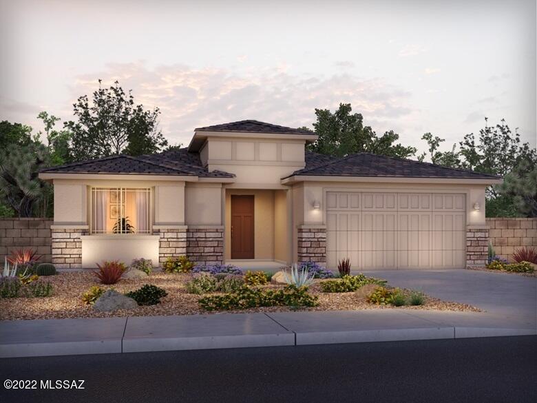 Brand NEW energy-efficient home ready February 2023! Modern Rustic Design Collection. Skip your commute and work from home in the versatile flex space. The open-concept living area features an oversized kitchen island overlooking the dining and great rooms. Dual sinks and a spacious walk-in closet complement the primary suite. The highly-desired community, Saguaros Viejos, is now selling in Oro Valley. This gated community offers single-family homes featuring open-concept layouts, luxurious primary suites, and a lineup of timeless Design Collections to take the guesswork out of making your dream home a reality. Known for their energy-efficient features, our homes help you live a healthier and quieter lifestyle while saving you thousands on your utility bills.