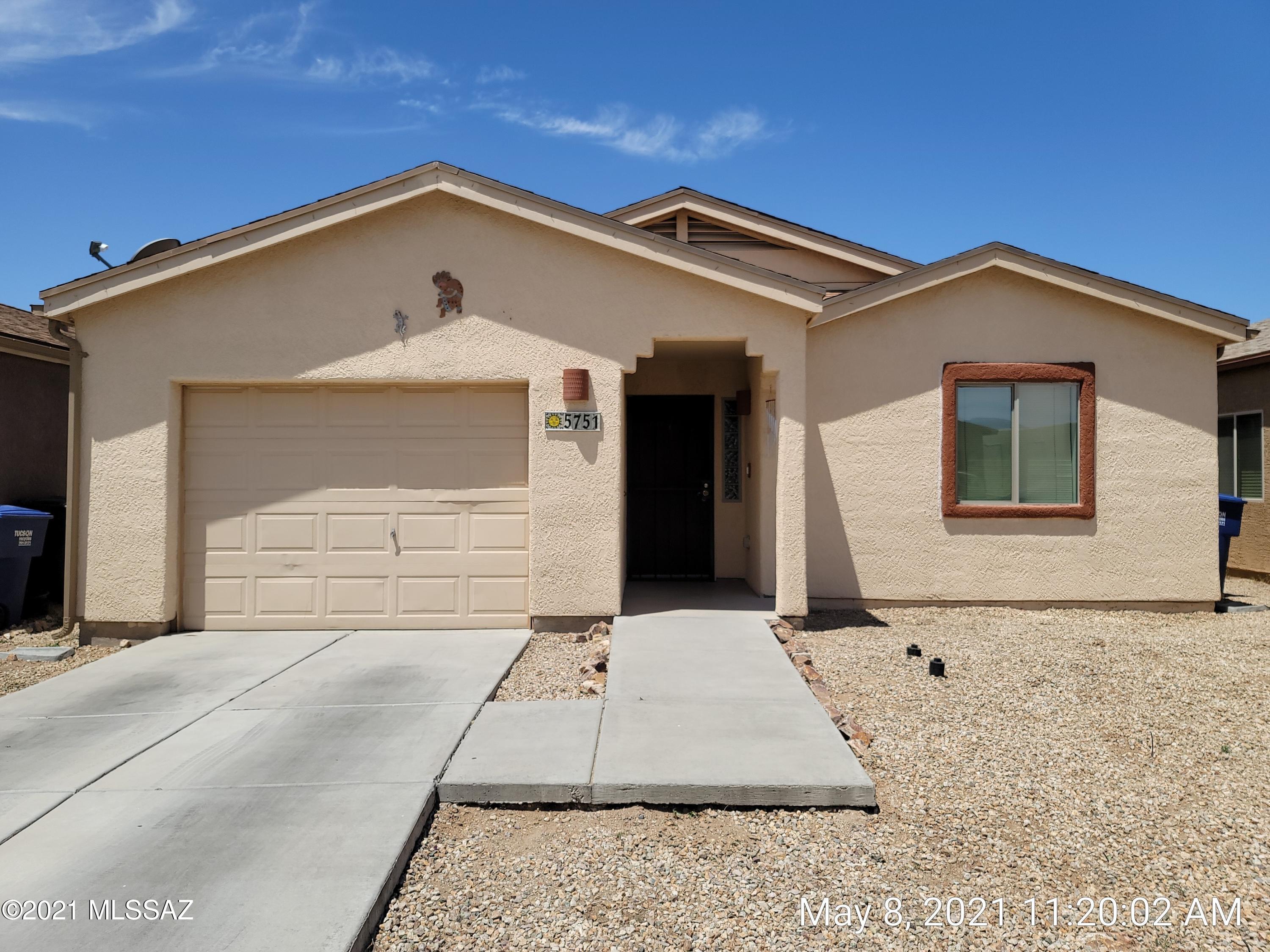 Seller prefers no further showings. The owner needs a lease back until new home is complete, possibly up to 6 months. Check out this beautiful low maintenance 3-bedroom, 2-bathroom home in a popular area with easy access to I-10, Davis Monthan, Amazon, Raytheon, and more!  The home has newer wood laminate-style vinyl flooring.  Enjoy the great room with the kitchen open to the family room. Small, low care back yard with a concrete slab patio. The yard is just enough room for a small garden, pets, or potted plants. Adorable neighborhood with streelights and sidewalks. 1-Car garage with a 1-car driveway. Laundry in garage.