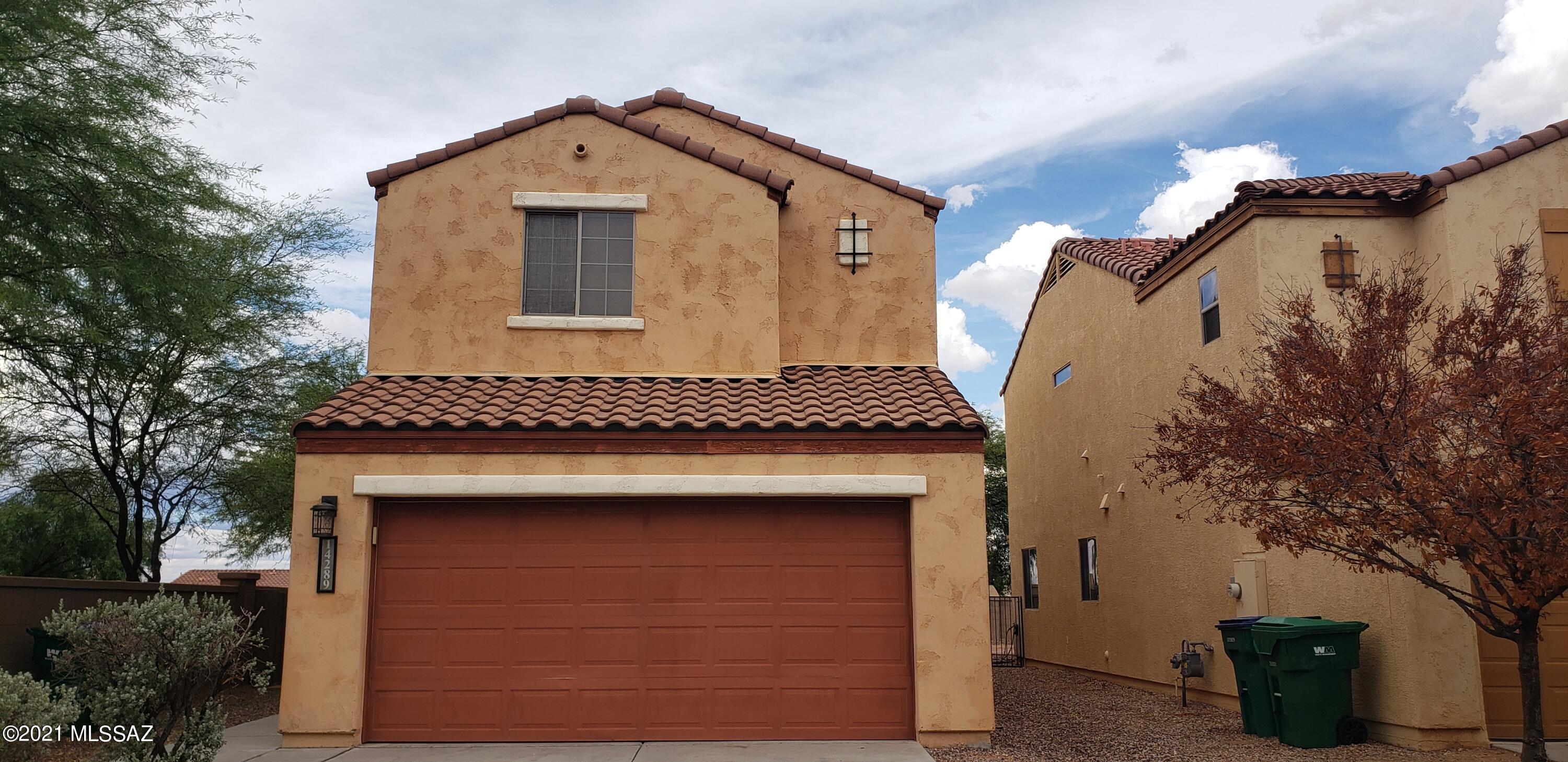 Welcome to this charming 2-story, 3 Bedroom, 2.5 bath home in desirable Rancho Sahuarita located on a corner lot with no rear neighbor. Lots of privacy and space.  Good size back yard with a shaded patio.  Back yard is ready for a new owner's touch.  Amazing community amenities that include a Recreation Center, a water park, a lake, and so much more. Come see it before it's gone and make it yours!