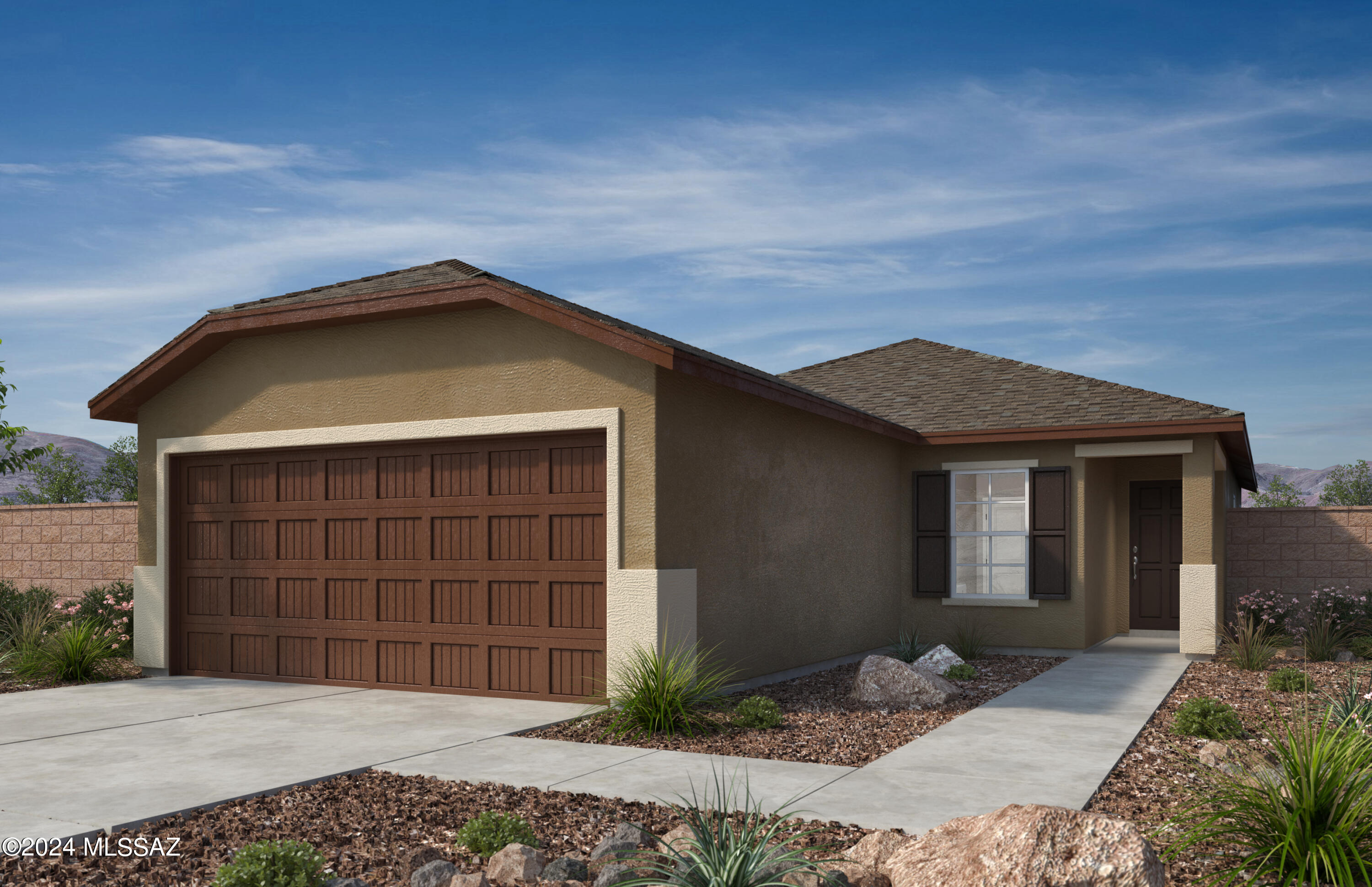 This gorgeous, single-story home showcases an open floor plan with 9-ft. ceilings and ceramic tile flooring throughout. Whip up culinary delights in the modern kitchen, which boasts maple cabinets, granite countertops, an island, walk-in pantry, and Whirlpool® stainless steel appliances. The primary suite features a walk-in closet and connecting bath that offers a shower and extended dual-sink vanity. The covered back patio provides the ideal setting for outdoor entertaining and leisure. Property taxes are not available to date.