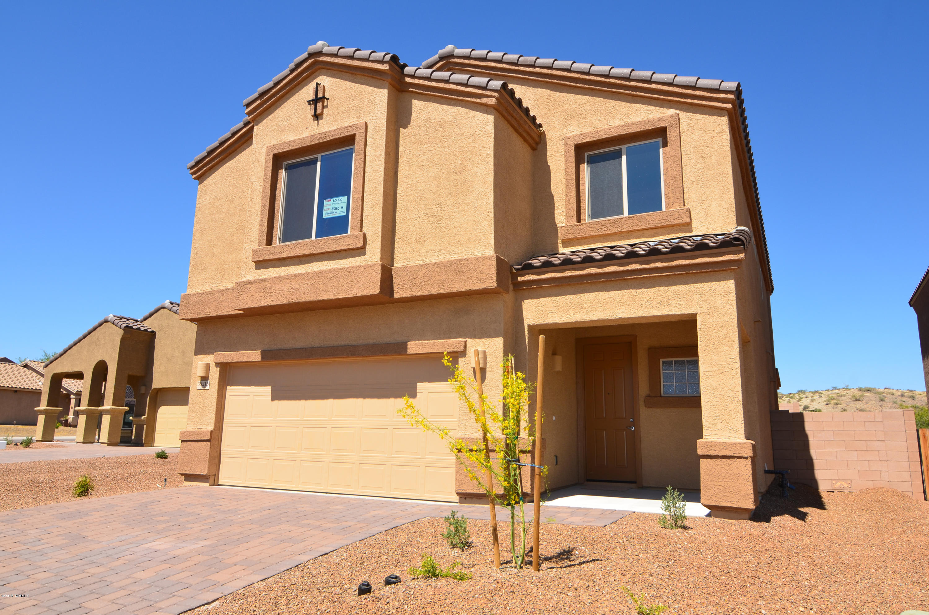 BRAND  NEW D.R Horton Home in Eagle Crest Ranch in a Peaceful & Private Cul-de-Sac Setting. Bright Kitchen with Slab Granite Counters, Center Island with Breakfast Bar, Stainless Appliances, Gas Range & Pantry. Open Great Room Design & Dining Room for Entertaining. Upstairs Loft can be Media Room or Huge Den. Spacious Master Suite with Walk-in Closet. Elegant Master Bath with Dual Sinks. Beautiful Tile Flooring in Kitchen, Baths & Upstairs Laundry. Fabulous Outdoor Living Space with a Pool Sized Yard & Shady Covered Porch. Brick Paver Driveway adds Curb Appeal. Neighborhood Park with Playground, Baseball Field, Basketball Court & Ramada. Be the First to Live in this Beautiful New Home. Builder’s Warranties Apply. 2.6% in Builder’s Incentives for using DHI Mortgage, 1.3% for other Lende