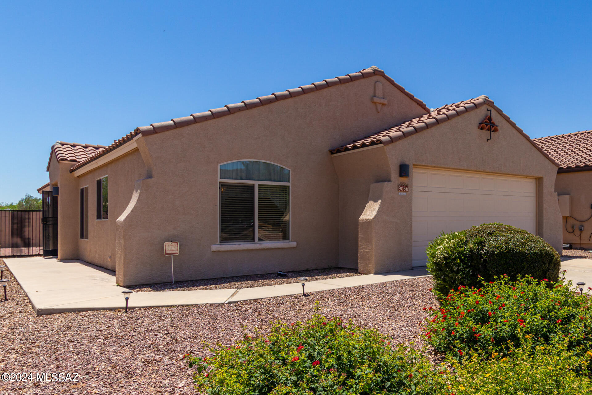 Nice Continental Ranch home with NEW ROOF just installed - July 2024! A bright open living area, with neutral flooring throughout, and spacious primary bedroom with en-suite bathroom, dual sinks, and big walk-in closet. Kitchen complete with light toned appliances, including refrigerator, and pantry.  Exterior boasts a tile roof, long driveway for guest parking, and no neighbors behind the home! Easy care yards with shrubbery, and the back yard has a covered patio, plus an extended brick patio. All this, plus great neighborhood features including community pools, parks, walking areas, tennis, and more. Good location, with easy access to shopping, restaurants, services, the local library, and the I-10 freeway.