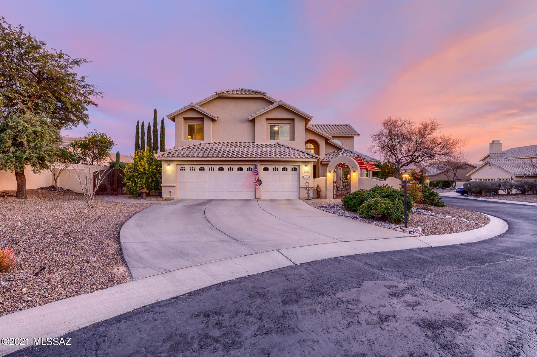 Welcome Home to the four bedroom three bath home located in the highly sought after Canada Hills. This corner lot offers majestic mountain views with close proximity to shopping, restaurants, and more. As you step into the courtyard you will be greeted by custom security door and instantly feel welcome and at home. This home offers a three car garage with a ground  floor master-suite with an expansive master bath with a walk in closet. Open floor plan is perfect for entertaining family and guests. Updated Kitchen cabinets and appliances. Your beautifully landscaped backyard offers a in ground pool and spa, fountain, trees, turf grass, huge side yard with room to still add your creative touches and flair. No poly pipes.