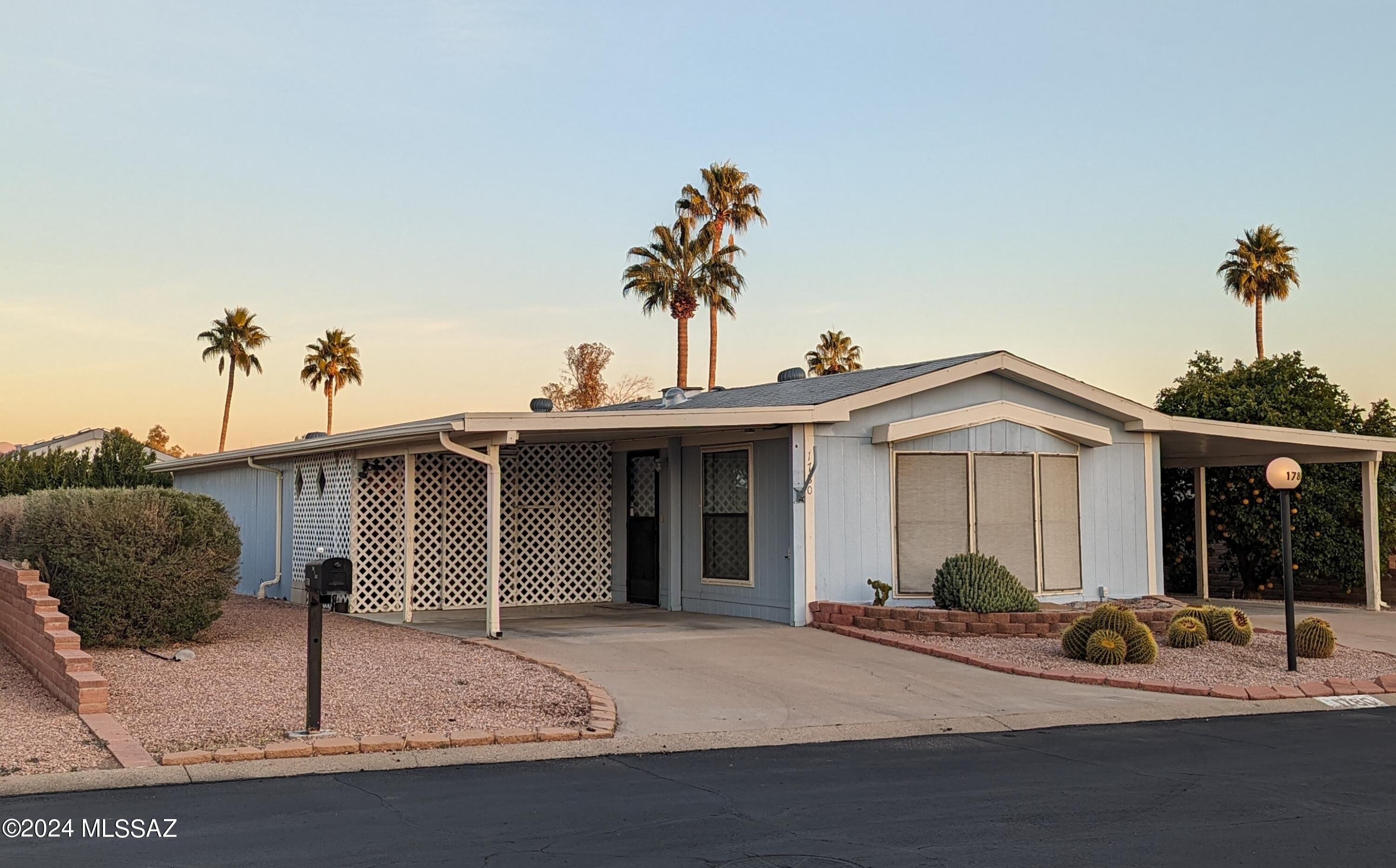 1989 Redman, 2 bedrooms, 2 bath, home. 1400 sq. ft. of living space includes (2 added rooms), located in desirable Pueblo Estates.  Great investment property just needs your personal touches. A/C and gas heat, private patio, 32' workshop/storage room, & 2 carports. Cash only price reflects that the property is being offered ''AS IS''.  Seller will do no repairs, No GVR, but is available, HOA is $65.00 Mo, includes great recreational facilities. heated pool and spa, street maintenance, trash pickup, shuffleboard, billiards, ceramic, exercise room.  Card games, bingo, horseshoes, bean bag, etc..
Great location, close to shopping, restaurants, doctor offices, hospital, golf courses, and places of worship.