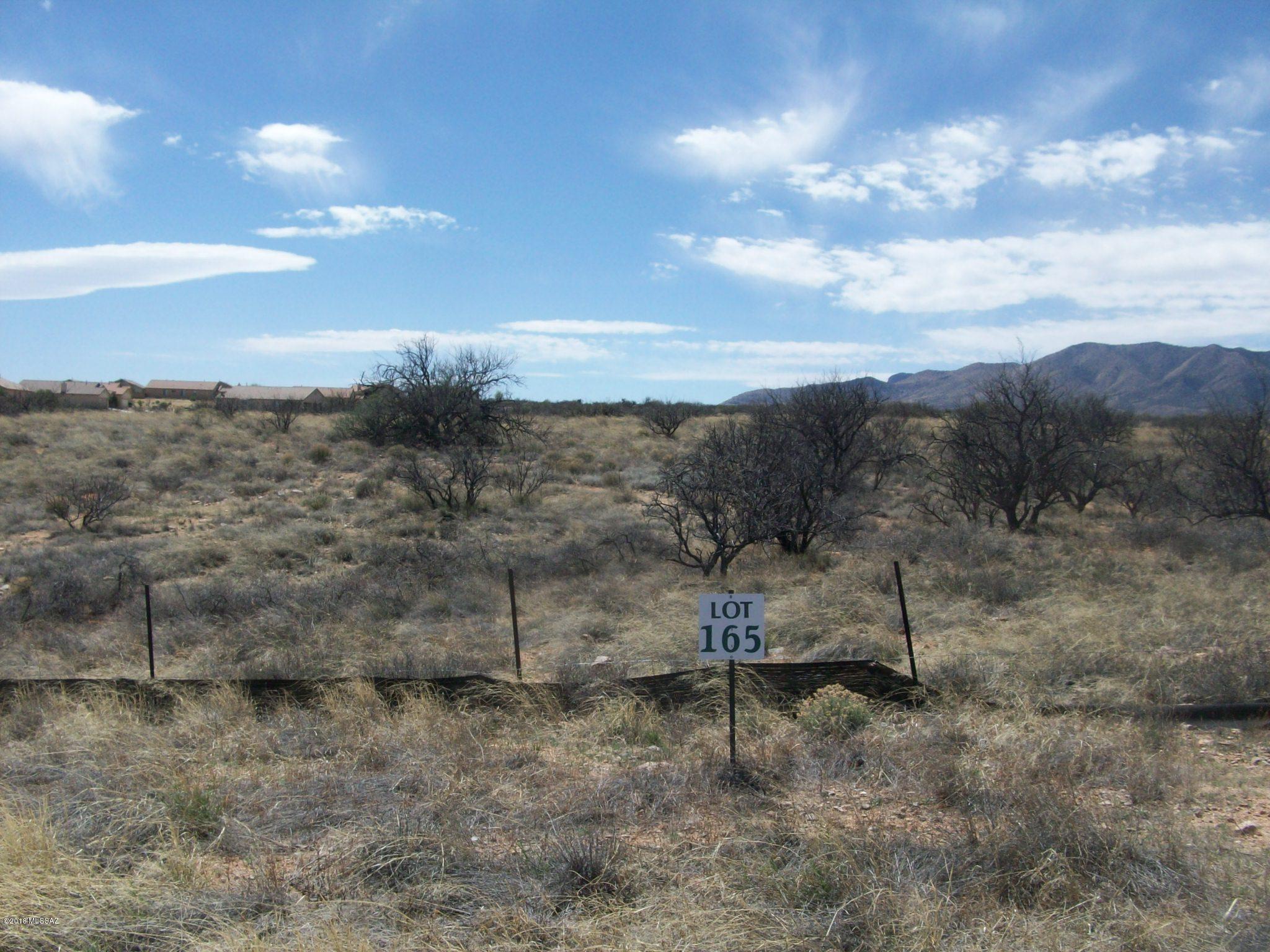 Be the first custom home in Cottonwood Highlands - under ground infrastructure in and waiting for your contractor -   Gated entry, paved roads, natural landscaping, mountain and sunset views, fresh air - easy drive to Sierra Vista, Benson and Tombstone.  Total of 6 lots available by this seller - 88, 145, 149, 159, 161 and 165 - see map in documents - Bulk Sale Considered.  Contractors: Seller will entertain Joint Venture