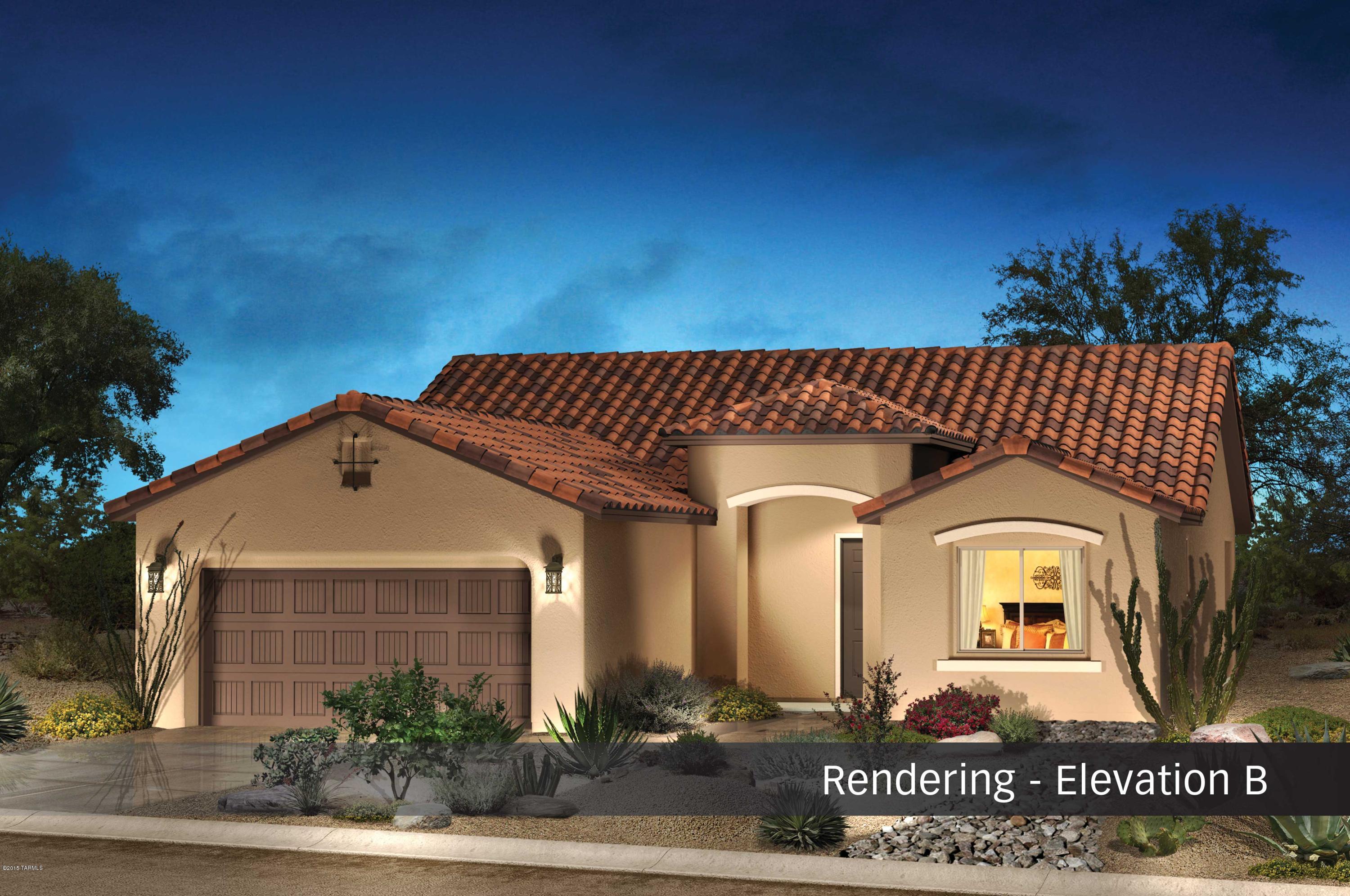 Beautiful Dolce plan with open Greatroom design and island kitchen. Pictures are of builders model home. Upgrades include: Expanded MBR w/lrg closet, Semi-Overlay Maple Cabinets-color:Cafe, Pebble Rock Quartz countertops w/ full tile backsplash, Biscotti Blanco Granite under mount sink w/ Delta SS pull-down faucet, GE SS Appliances include Gas Range, Dishwasher & Microwave. Quartz vanity w/stainless fixtures & accessories in Mbath.  Decorative Bath Vanity lights. 3/8'' Glass shower enclosure. 17'' floor tile. Garage:Golf Cart Space, 4 ft Extension & Utility Sink. Bay Window in the Master Bedroom & Dining Room. Full Laundry Cabs, 2-Tone Paint, Soft Water Loop. To top it off you have a Gas Stub for a BBQ & Rain Gutters.