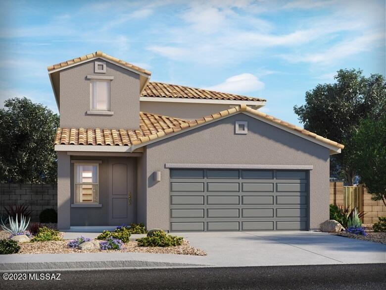 Brand new, energy-efficient home available by Oct 2023! The Spruce floorplan in Tucson, Arizona offers second story living with 4 bedrooms. Slate cabinets with white-toned quartz countertops, marble-look tile flooring with dark gray tweed carpet in our Balanced package. A new phase is now selling at Las Patrias at Star Valley. Located less than 10 minutes from I-10, Las Patrias offers convenient access to employment centers and downtown Tucson. This family-friendly community features several amenities such as bike and walking trails and playgrounds. We also build each home with innovative, energy-efficient features that cut down on utility bills so you can afford to do more living.