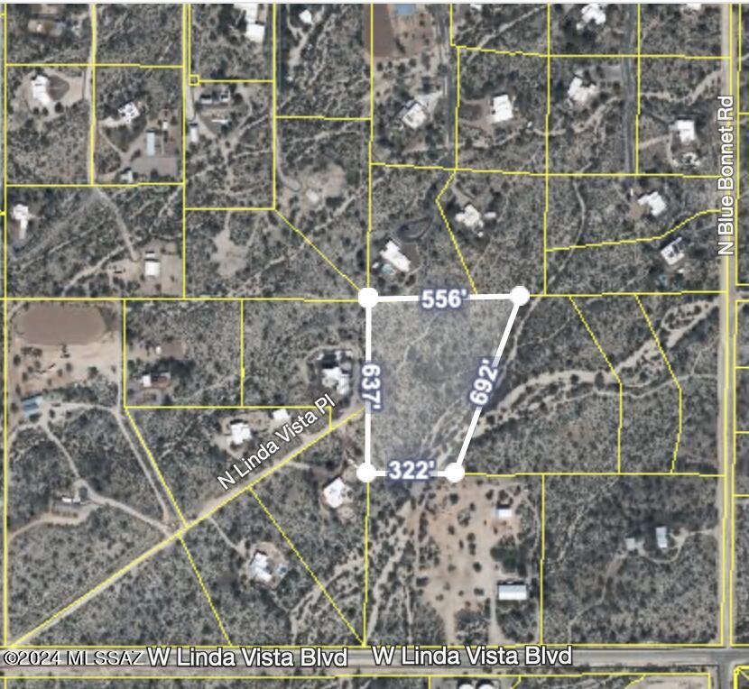 Amazing opportunity to  own 6.63 acres in Tucson! Custom home lots in NW Tucson with Spectacular Views! Build your Dream House on this amazing lot without being on a major road. GORGEOUS DESERT VEGETATION and BIG MOUNTAIN VIEWS of Catalinas, Tortolitas and Tucson Mountains. Surrounded by beautiful custom homes, this is a VERY SPECIAL SETTING. NO HOA - not in a subdivision! Minutes to the Tucson Premium Outlet Shops and nicely centrally located... Parcel has corner pins in from a previous survey and road access from Linda Vista Pl is recorded with the county. Neighbors are on septic.  Lot can be subdivided. Don't miss this opportunity!