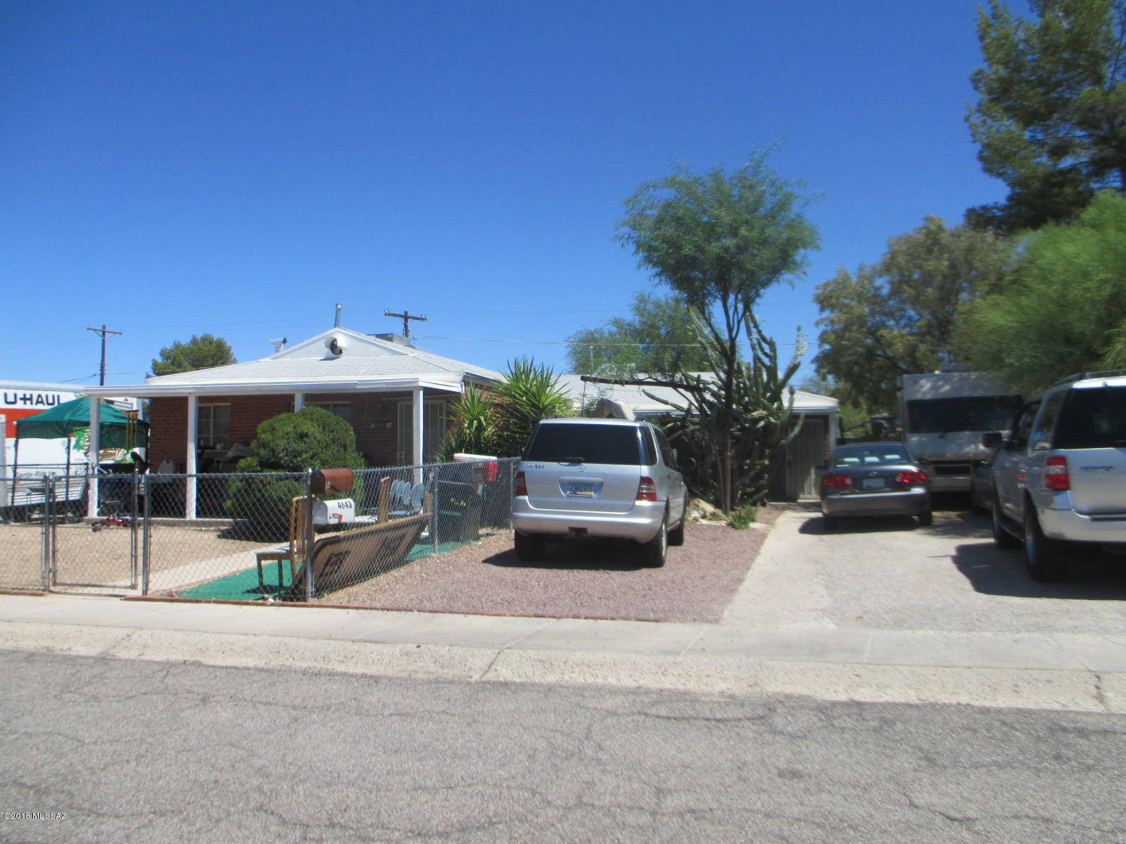 Brick duplex in an excellent location. 4643 is an owner occupied 3 bedroom 1 bath, 4641 is a 2 bedroom 1 bath. Both have A/C, tile floors, upgraded electric service and separate meters for all utilities, laundry hookups as well as a 2 car carport with storage. There is a swimming pool in the backyard that needs repair. Close to restaurants, shopping, bus lines, and the University of Arizona. Sold as-is cash only. * MULTIPLE OFFERS RECEIVED. PLEASE SUBMIT HIGHEST AND BEST BY 6-21-18 at Noon *