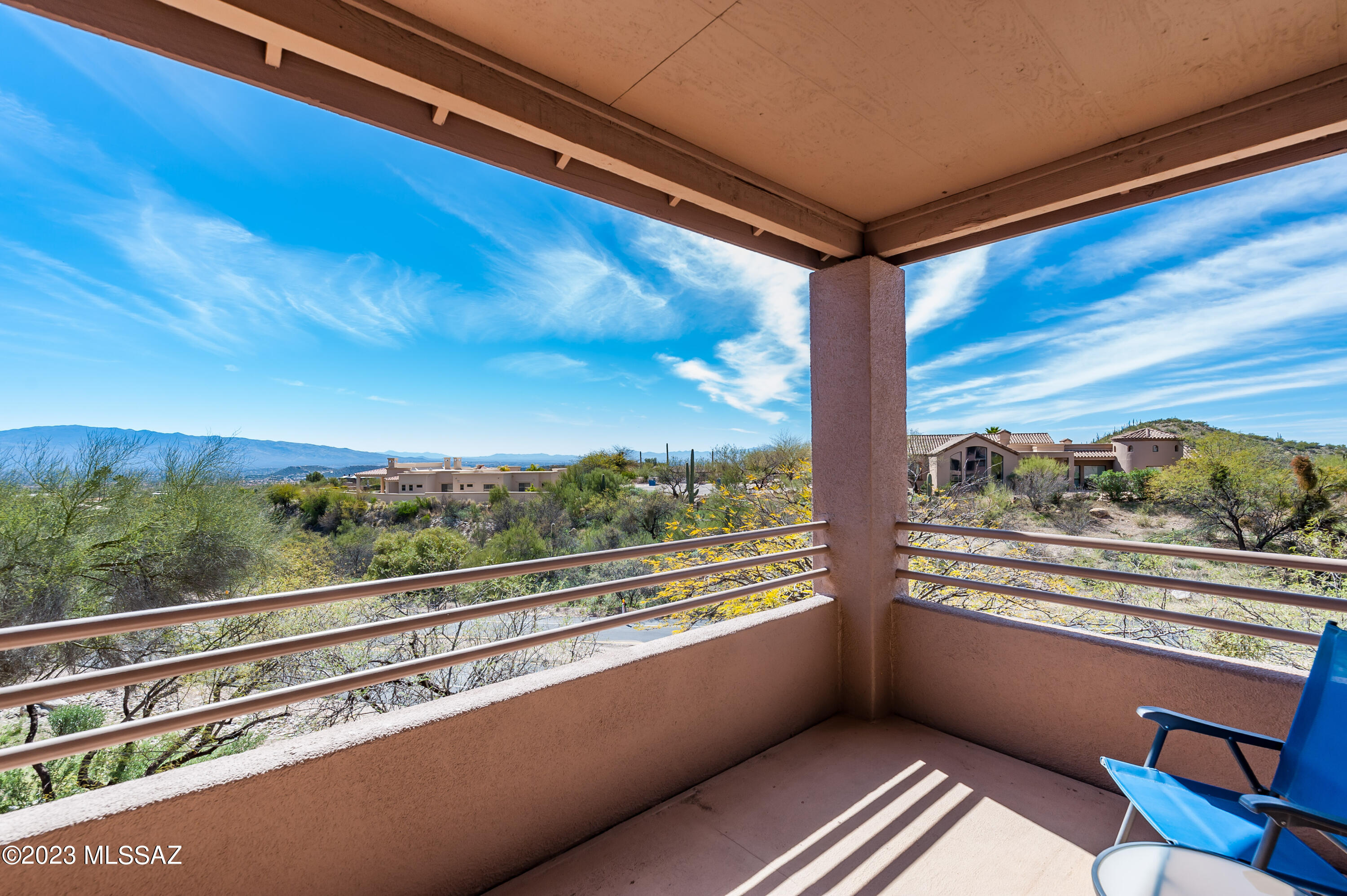 Mountain and city panoramic views from this 2nd floor, 2 bedroom, 2 bath condo in the highly desirable community of Canyon View Ventana. Enjoy amazing sunsets from your 2nd story balcony overlooking the city.  Abundance of windows provide natural light throughout the home. Well maintained, fully furnished and ready for you or your short or long term tenants.  Resort-style living includes 2 heated pools/spas, 2 furnished club houses, lighted tennis/pickleball courts, gym and private access to Ventana Canyon Trailhead.