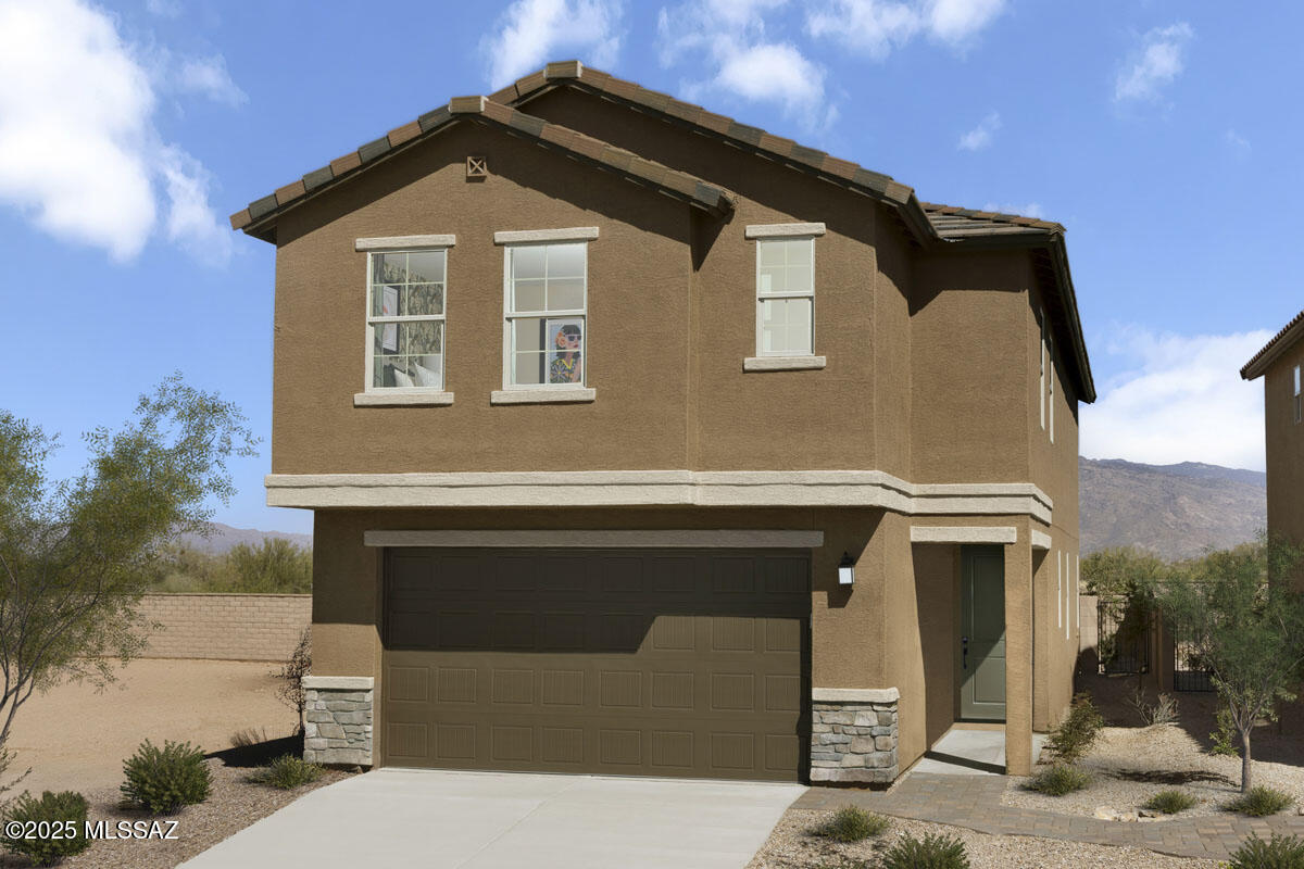 This two-story home floor plan offers up to 5 bedrooms and 4 bathrooms. The kitchen showcases a walk-in pantry, island, and Whirlpool® stainless steel appliances. The den includes storage space. Upstairs, the loft provides space for game or movie night. The primary suite boasts a walk-in closet and adjoining bathroom with a walk-in shower and dual-sink vanity. Bedroom 2 and 4 include a walk-in closet. The covered patio is perfect for outside dining and entertaining. This is a floor plan listing. Home is to be built, and buyer may choose features and homesites that are not included in this base price. Call today for more information. Base price range does not include lot premiums and/or additional upgrades other than included features. Taxes are not available yet