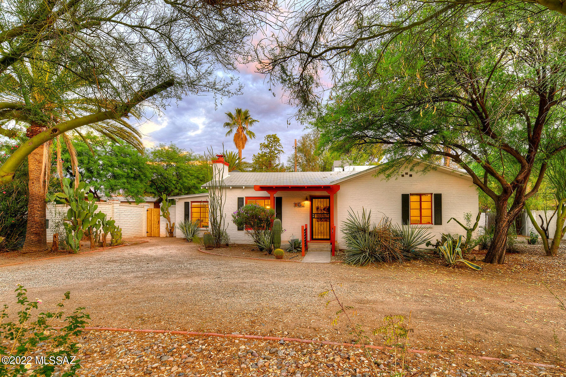 .San Clemente 1941 Bungalow. 1639 sqft, 3 bedrm 2 bathrm offers a livingrm w/ FP, dining area, AZ rm w/breakfast bar off kitchen & it is beautifully renovated w/colored concrete floors thruout, new kitchen -Shaker Cabinets,/under cabinet lighting, Quartz Counter tops, SS appliances & decorative tiled back splash.  Mstr bedrm has renovated ensuite bathrm w/custom tile work, linen closet, walk-in closet.  Hall bathrm has double sinks, Tub & shower, custom tile work.  Upgrades include, lighting, plumbing fixtures, recessed lighting, New Decora receptacles and switches thruout, New insulated windows & exterior door in AZ rm, new H20 heater & more!  Freshly painted inside and out!  Surrounded by mature landscape. Tons of off street parking.  On the Historic Registry as  contrbuting home!