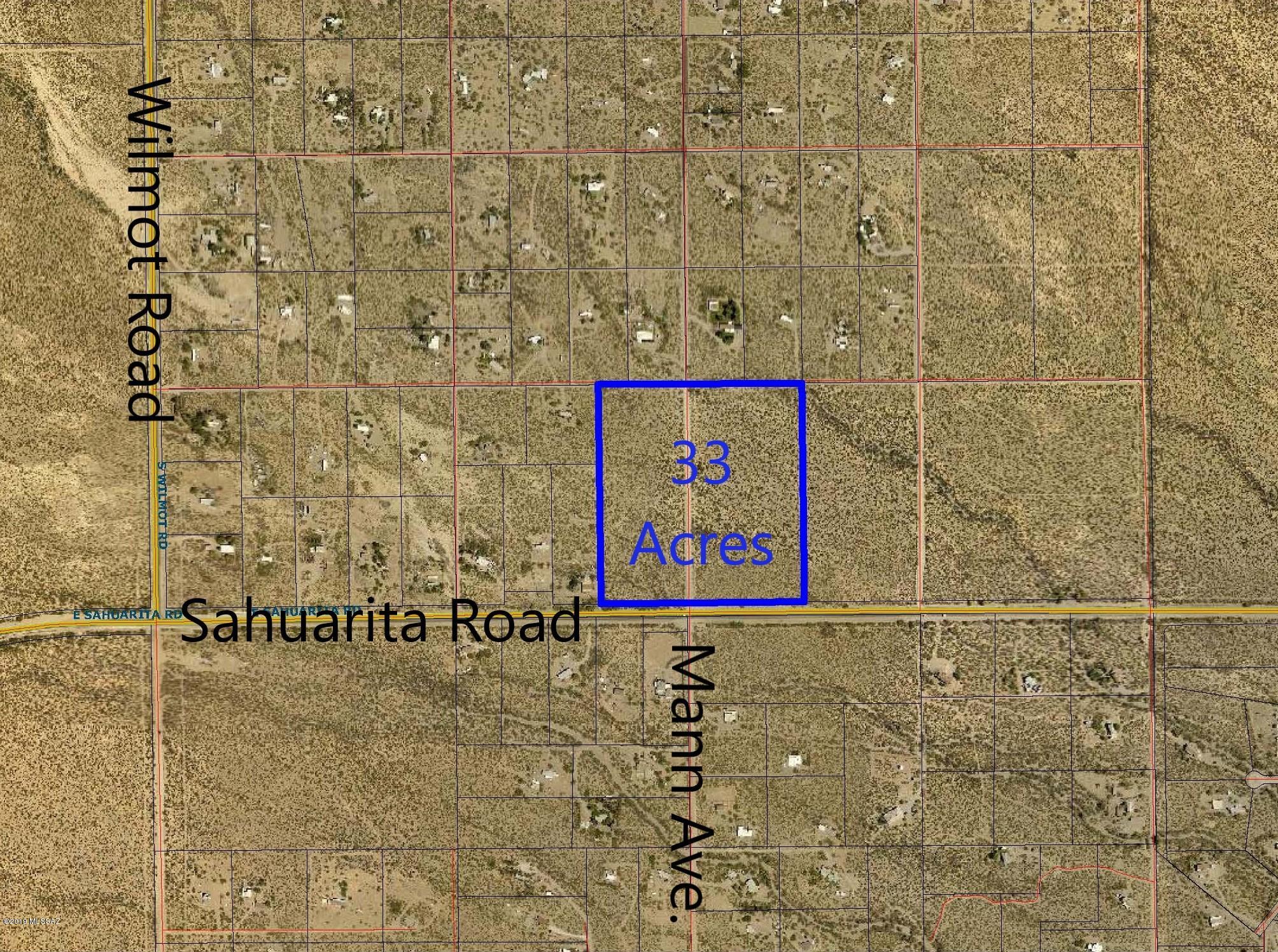WOW AMAZING PRICE FOR 33 acres on the north side of Sahuarita Road.  GR-1 conditional zoning has expired but comprehensive plan would still allow for GR-1 zoning. Existing RH zoning provides for some commercial uses that could provide services to the immediate growing area. Well needed. Great opportunity to purchase land at less than $6,500 per acre. Terrific Vail School District. Owner willing to split parcel into one 14+/- acre parcel and one 19+/- acre parcel along Mann Avenue.