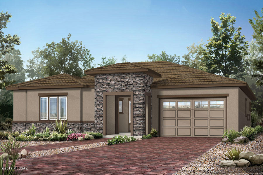 ARTESA PLAN MOVE-IN READY BY SETEMBER!! This Prairie-style Artesa floorplan welcomes you with pavered portico & charming courtyard. Great room offers beautiful view to spacious covered patio & backyard. Gourmet kitchen features upgraded maple cabinets, granite counters, stainless steel appliances, gas cook-top, microwave/oven combo, walk-in pantry, and breakfast bar. Master retreat boasts large walk-in closet, granite vanity and beautifully accented walk-in shower with spa niche. Other upgrades include: ceiling fan outlet on patio, gas BBQ stub-out, recessed lighting, two-tone paint, 12x24 tiling and more!
