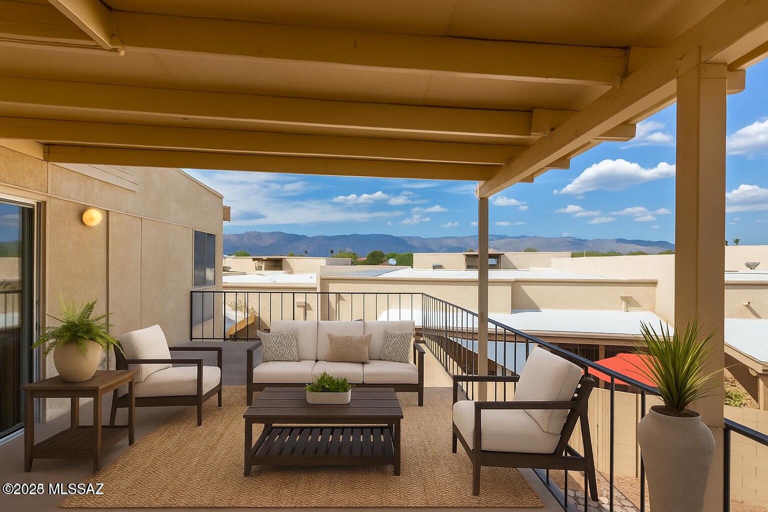 Enjoy breathtaking mountain views from your private balcony in this charming condo! Inside, you'll find granite countertops paired with a granite sink, fresh interior paint, and a modern, move-in-ready feel. Spacious walk-in closets add to the functionality, while two assigned covered carport spaces and abundant storage—including extra space off the balcony plus two additional storage units—provide exceptional convenience. The HOA covers water, sewer, trash, roof maintenance, and common area upkeep, along with access to desirable community amenities such as a clubhouse and sparkling pool. With low-maintenance living, excellent rental potential, and stunning views, this property is a must-see!