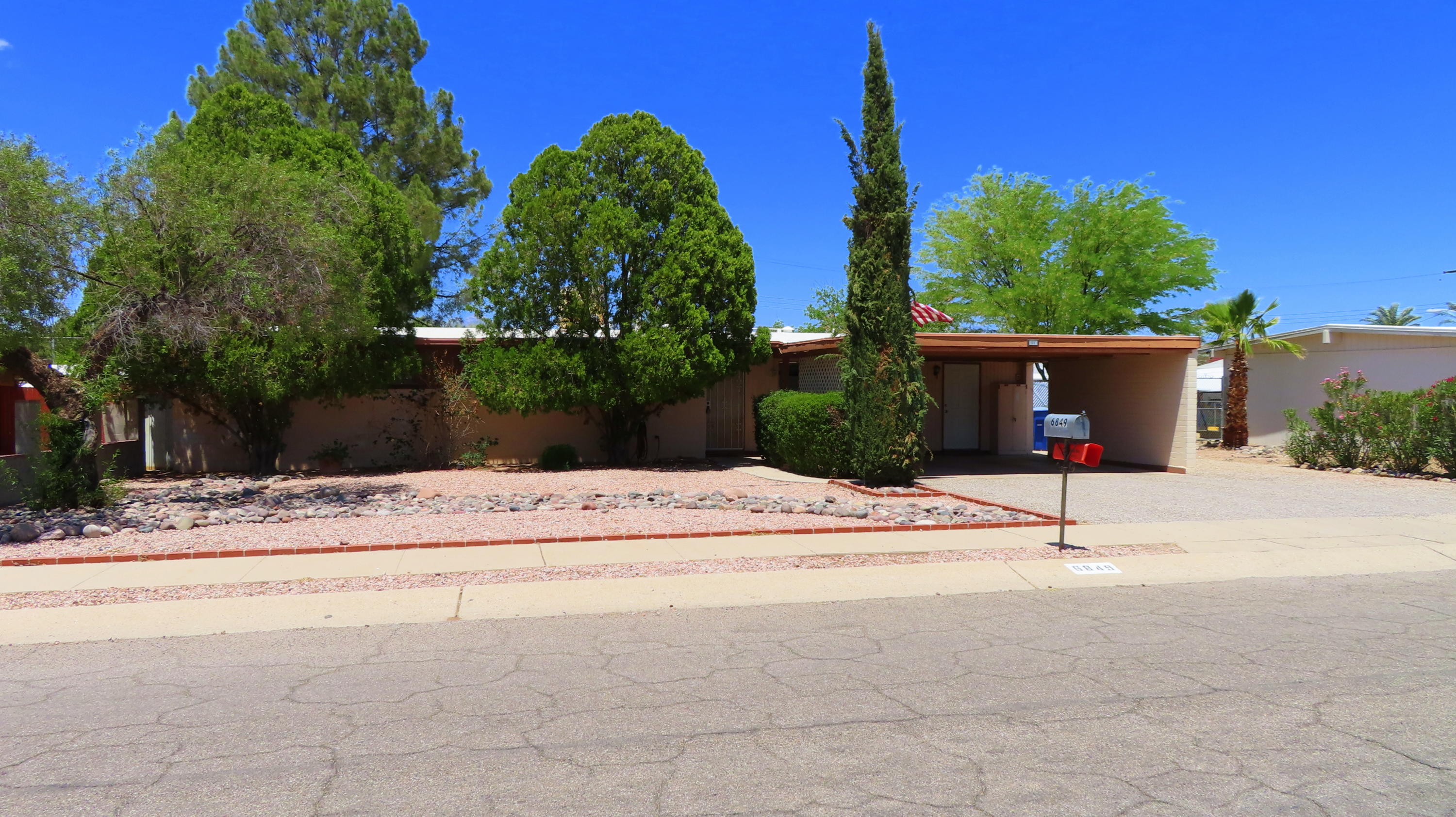 One of the remaining 4 bedroom 2 baths home on the Eastside of Tucson under $210,000. Great brick home with 2 car carport and a large enclosed backyard to enjoy entertaining and BBQ's. Big living room and nice size dining area. Evaporative cooler shall convey in AS-IS condition, Seller has not used since A/C was installed. A little TLC can make it your own.
