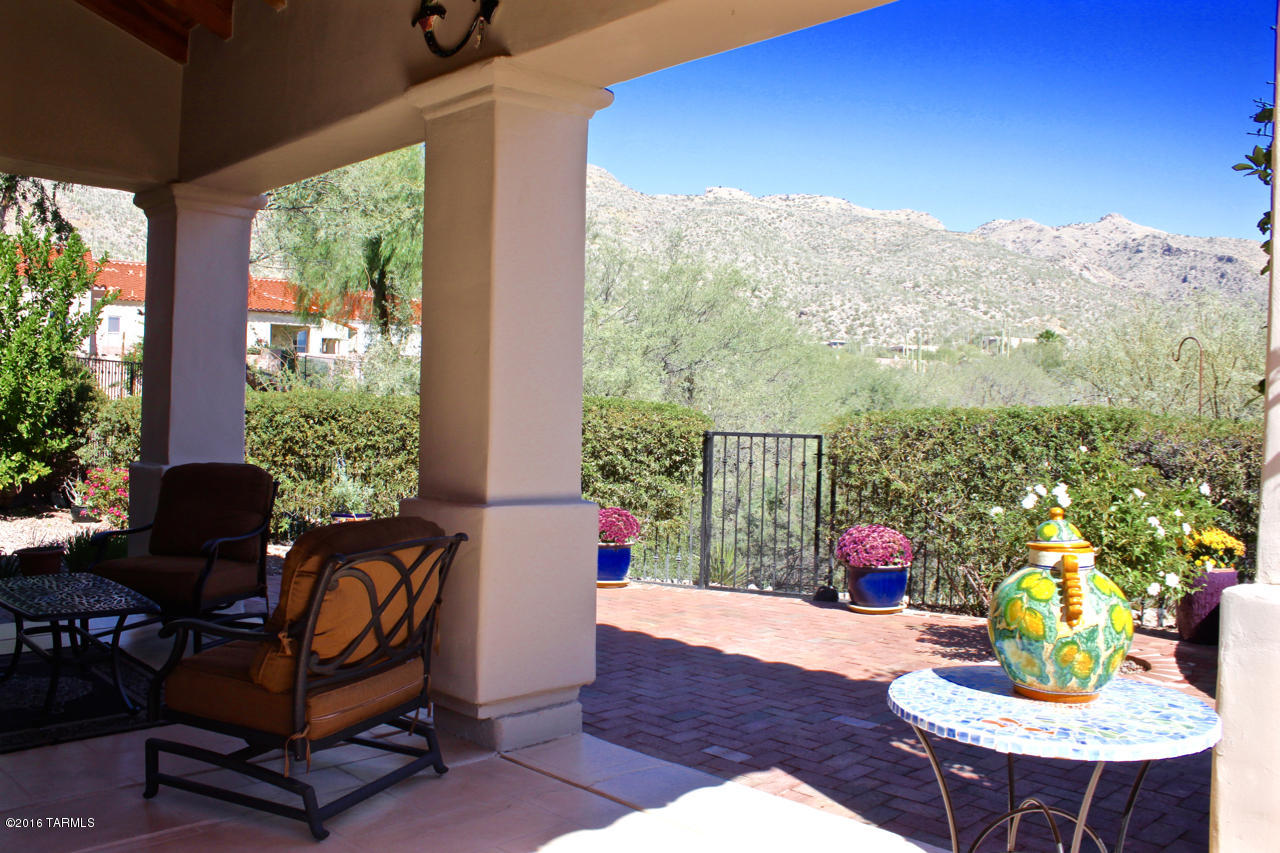 Seller will accept or counter offers between $399,900-414,900. Located in  golf resort community, Sabino Springs. Enjoy outstanding views of the Catalina Mountains from your oversized covered patio. Gourmet kitchen features island with seating & prep sink, dinette area, wall oven/microwave, separate cooktop & large butler’s pantry. 3 Bedrooms, 3 Baths with one bedroom ensuite, large enough to be a 2nd owner’s suite. Front windows have plantation shutters. Generous Owner’s suite features private access to the back patio, large bath with jetted spa tub, separate shower, dual sinks with vanity area. Enjoy outdoor living in the pristine backyard with brick pavers, concrete overlay, outdoor BBQ, wrap around patio with mountain views & greenbelt behind. Peaceful and private, pride of owner
