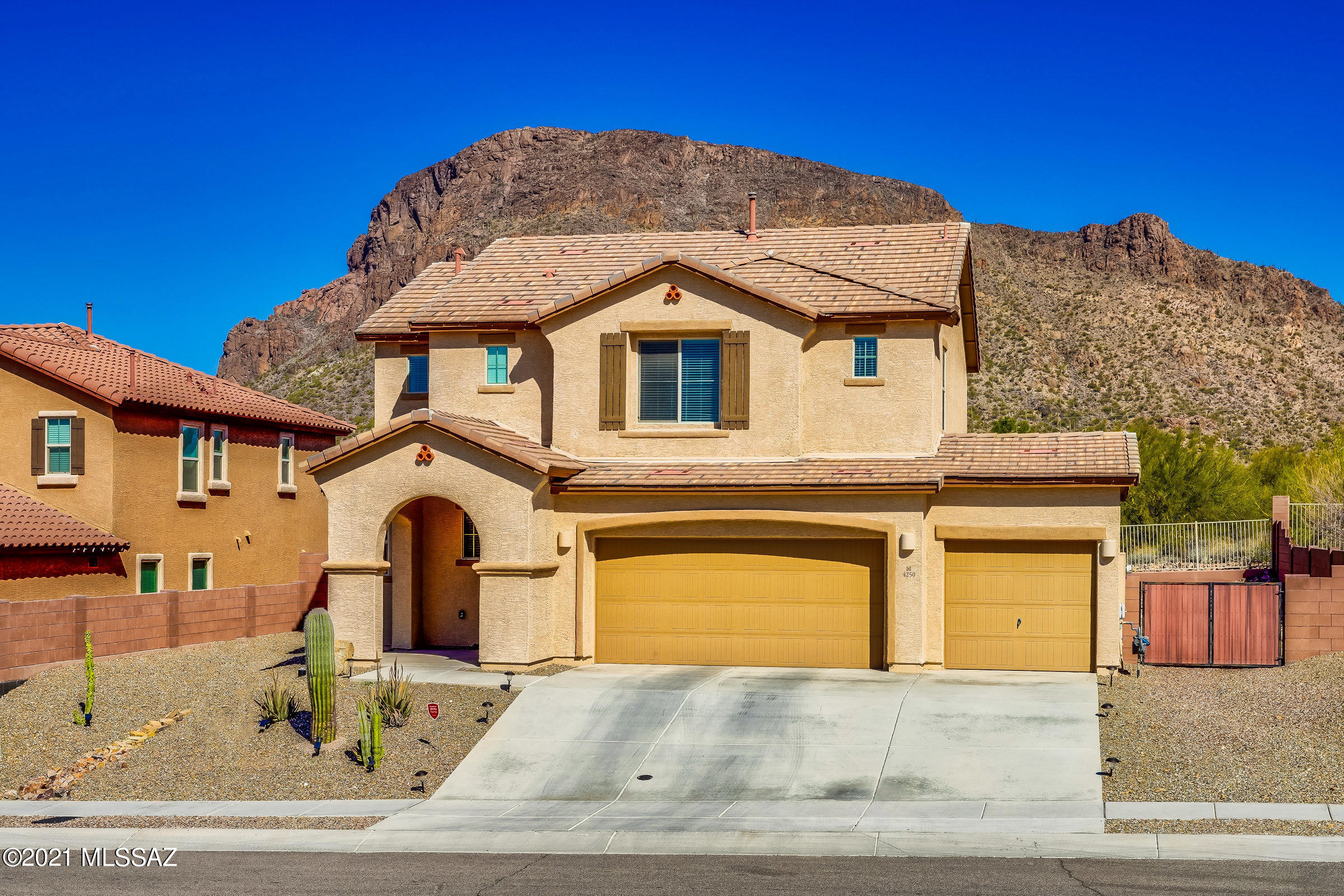 Meticulously maintained home in the highly desirable West Pointe View Community! Home built in 2016 by Richmond American - Brittany Model with many builder upgrades to include a 3rd car garage with additional storage area, 2 master suites one on the first floor. Extended back patio on a premium cul-de-sac lot with amazing views! 4 bedrooms + loft and 3.5 Baths. Featuring ceramic wood tile, 9' ceilings and bedroom with private bath. Gourmet kitchen with stainless appliances, double ovens, 5 burner cook-top, quartz counters and mosaic back-splash. Upstairs has a wonderful loft, laundry room, spacious master bedroom. Stunning mountain views and located at the end of the cul-de-sac puts the walking/hiking trails at within walking distance. Come see for yourself!