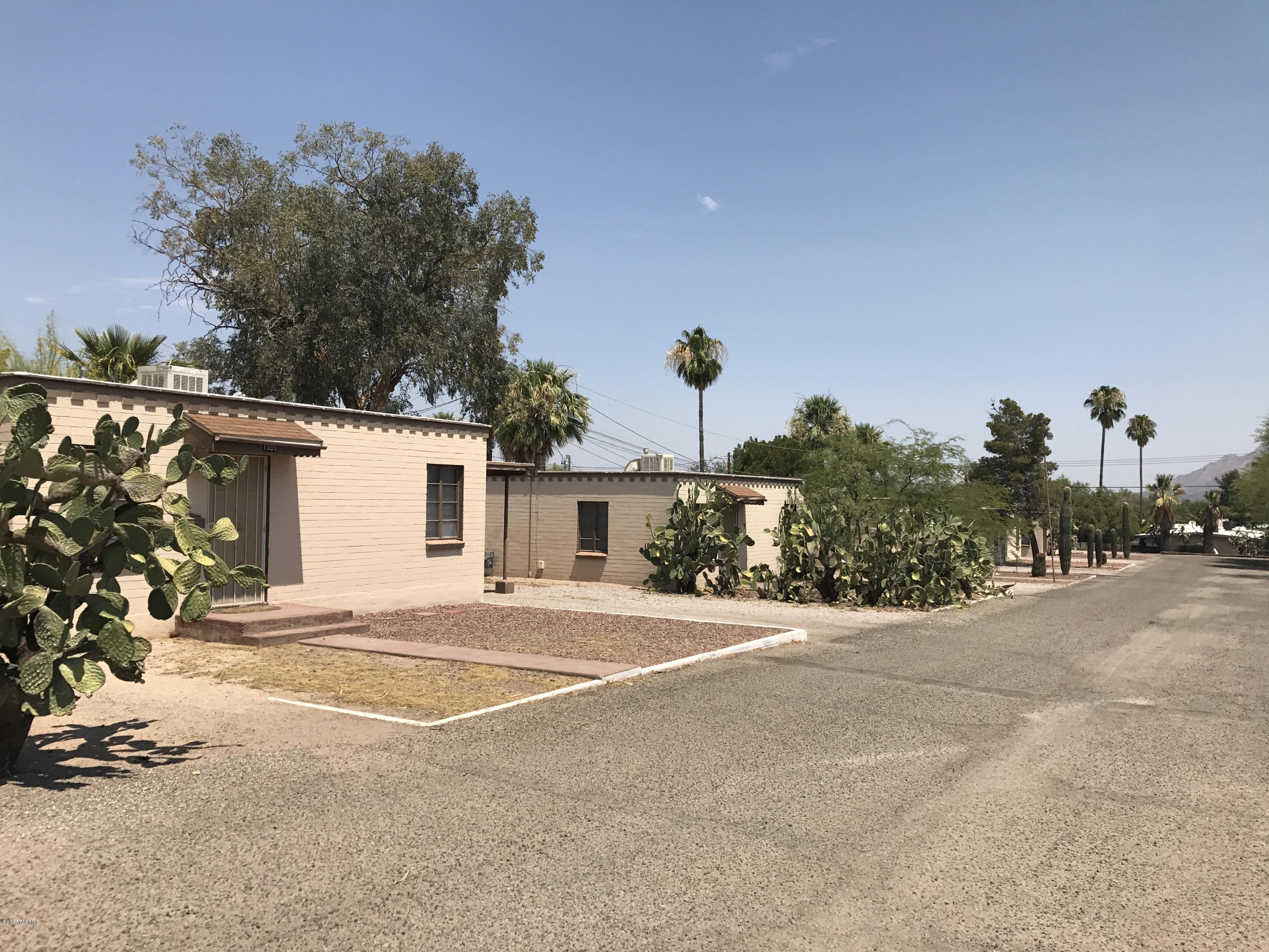 Charming casitas with wood beam ceilings & carports.12 units on 5 tax codes 113-07-400A, 113-07-4030, 113-07-4040, 113-07-405A, 113-07-4080.Just a mountain bike path to U of A. Across the street from Salpointe High School